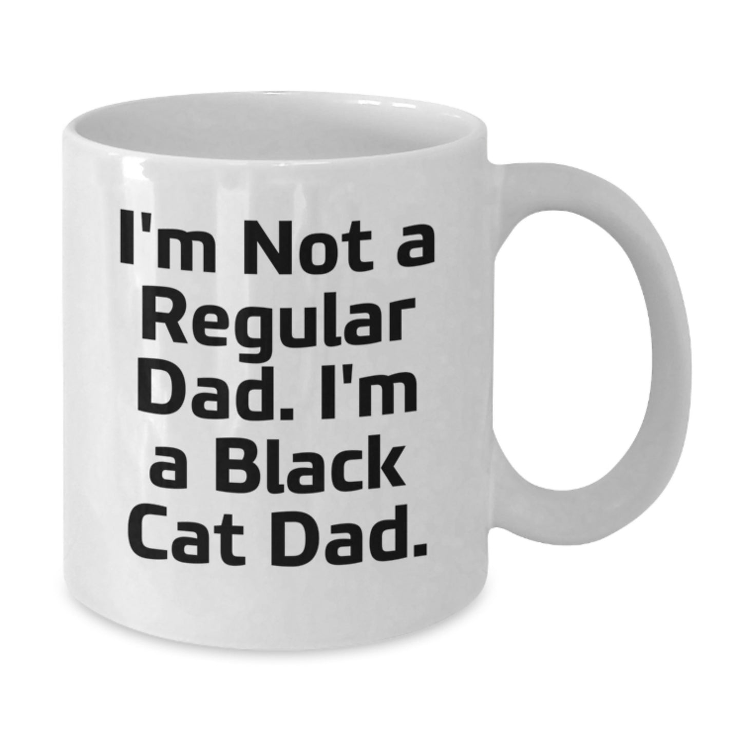 Funny Black Cat Dad Gifts from Men to Men for Graduation Unique Gifts White Coffee Mug - Additional