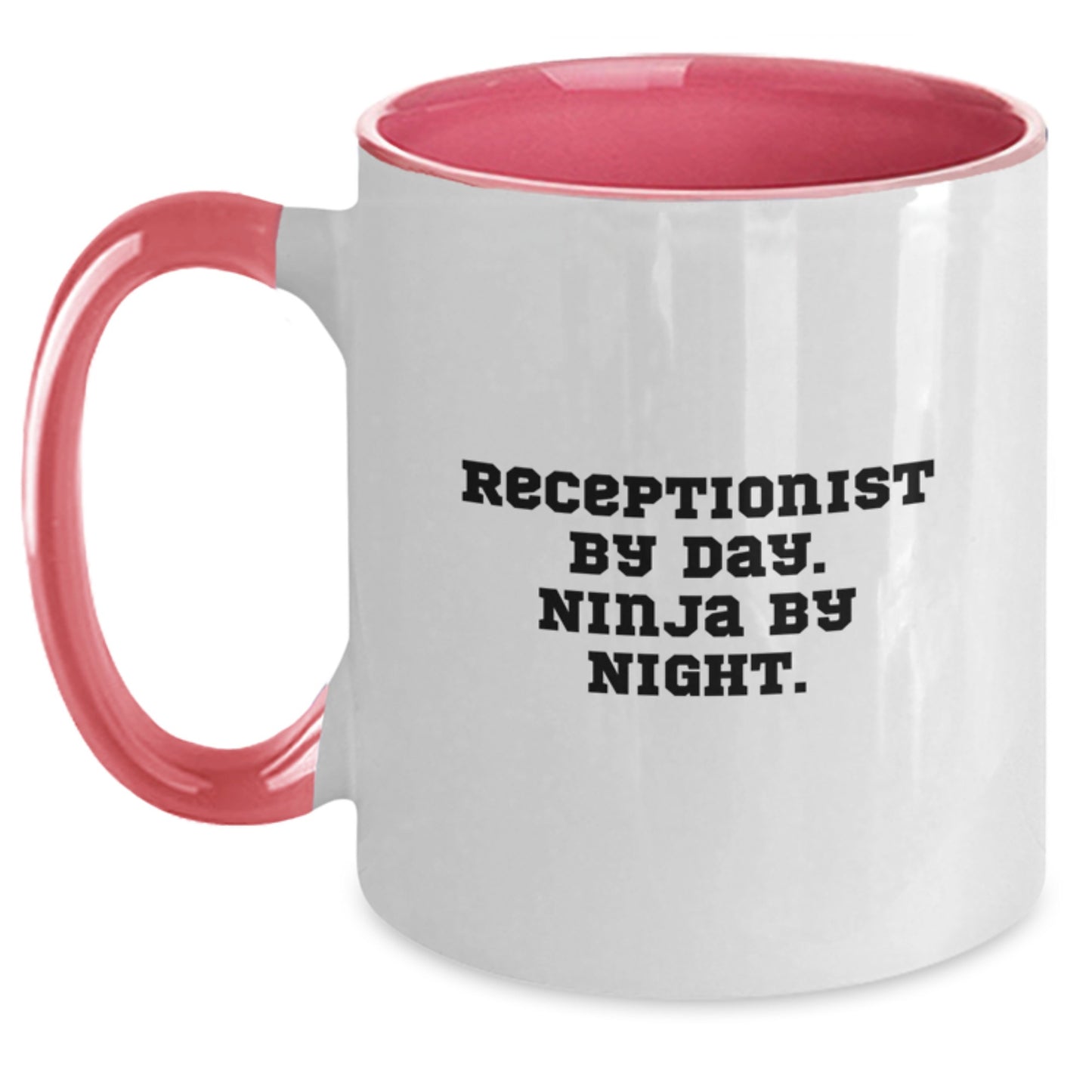 Gifts from Coworkers for Receptionist By Day. Ninja By Night. - Two Tone Coffee Mug for Graduation - Main