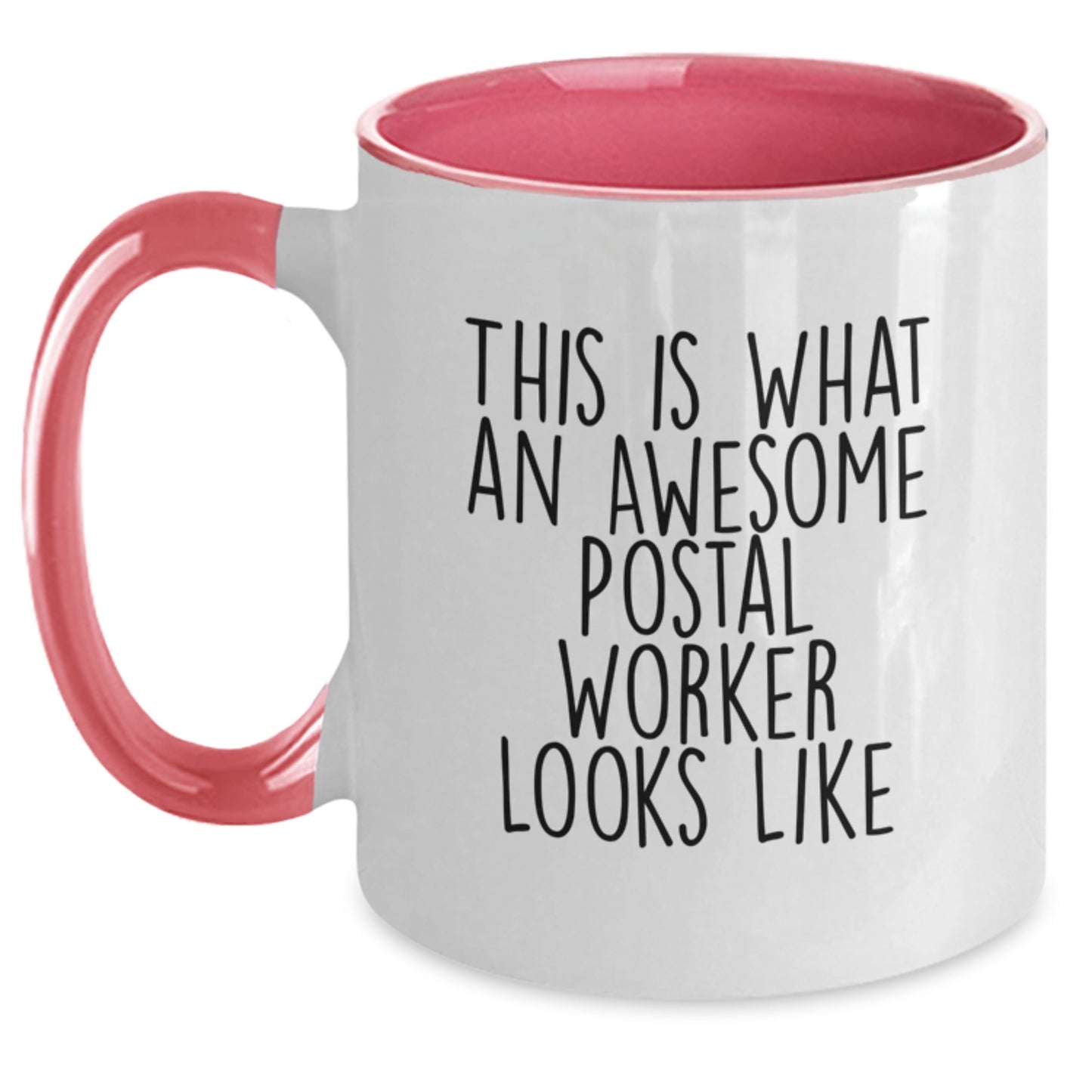Funny Postal Worker Gifts - This Is What An Awesome Postal Worker Looks Like, Two Tone Coffee Mug for Graduation, Gifts from Men, Women, Friends, Coworkers, Family - Main