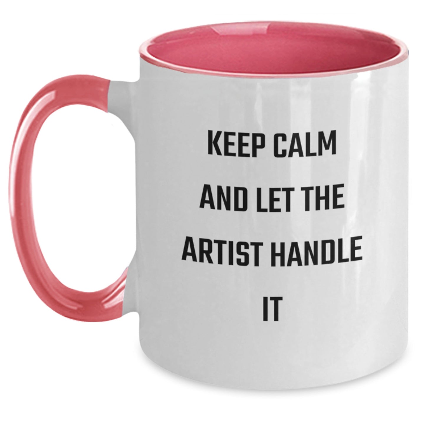 Funny Artist Gifts: Keep Calm And Let The Artist Handle It, Two Tone Coffee Mug, Graduation Unique Gifts from Friends, Perfect for Artist, Men, Women, Family - Main