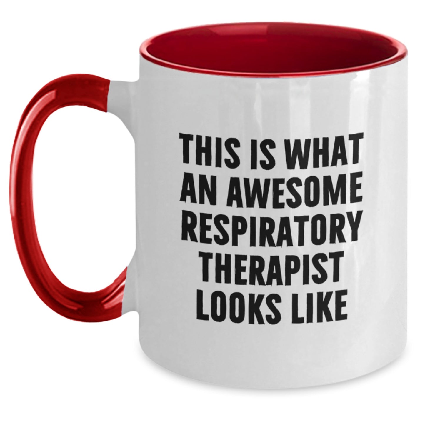 Funny Respiratory Therapist Gifts, This Is What Awesome Looks Like, Two Tone Coffee Mug, Birthday Unique Gifts from Friends to Respiratory Therapist - Main