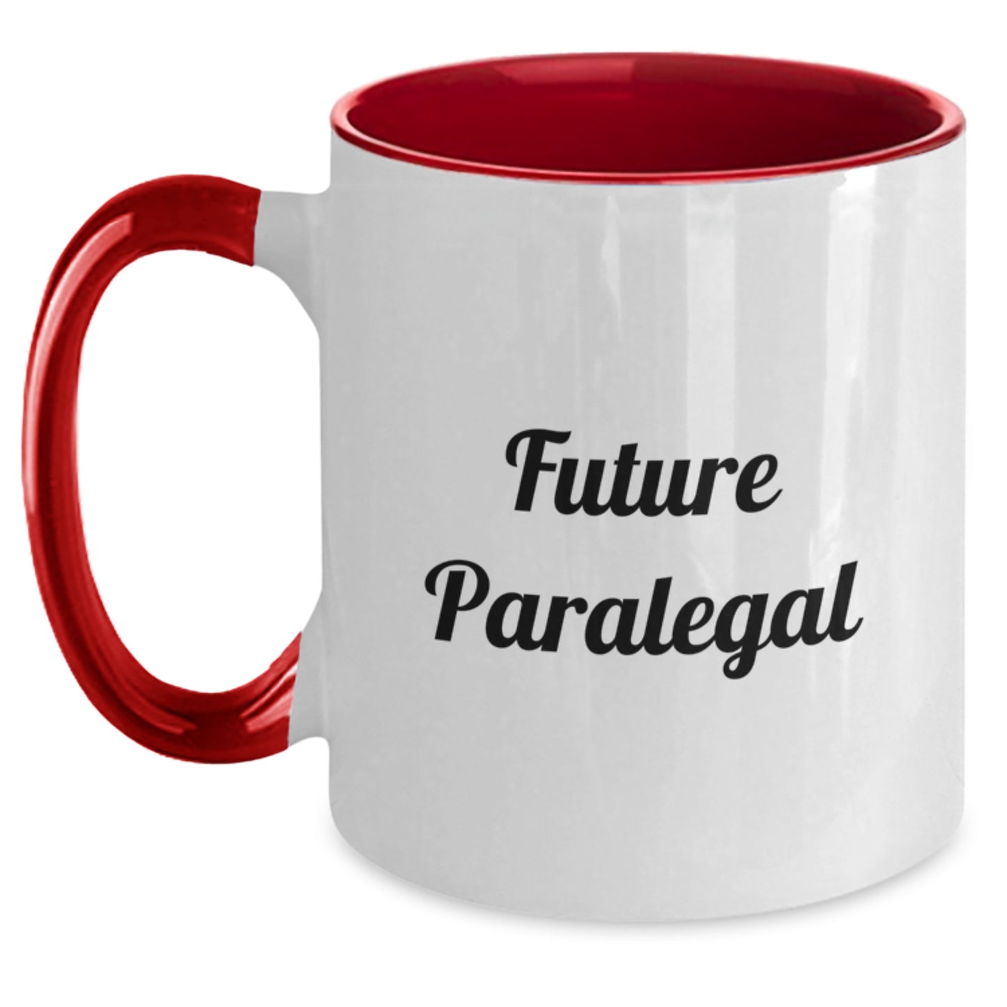 Funny Future Paralegal Gifts from Friends, Coworkers, or Family - Inspirational Quote on Two Tone Coffee Mug for Birthday - Main