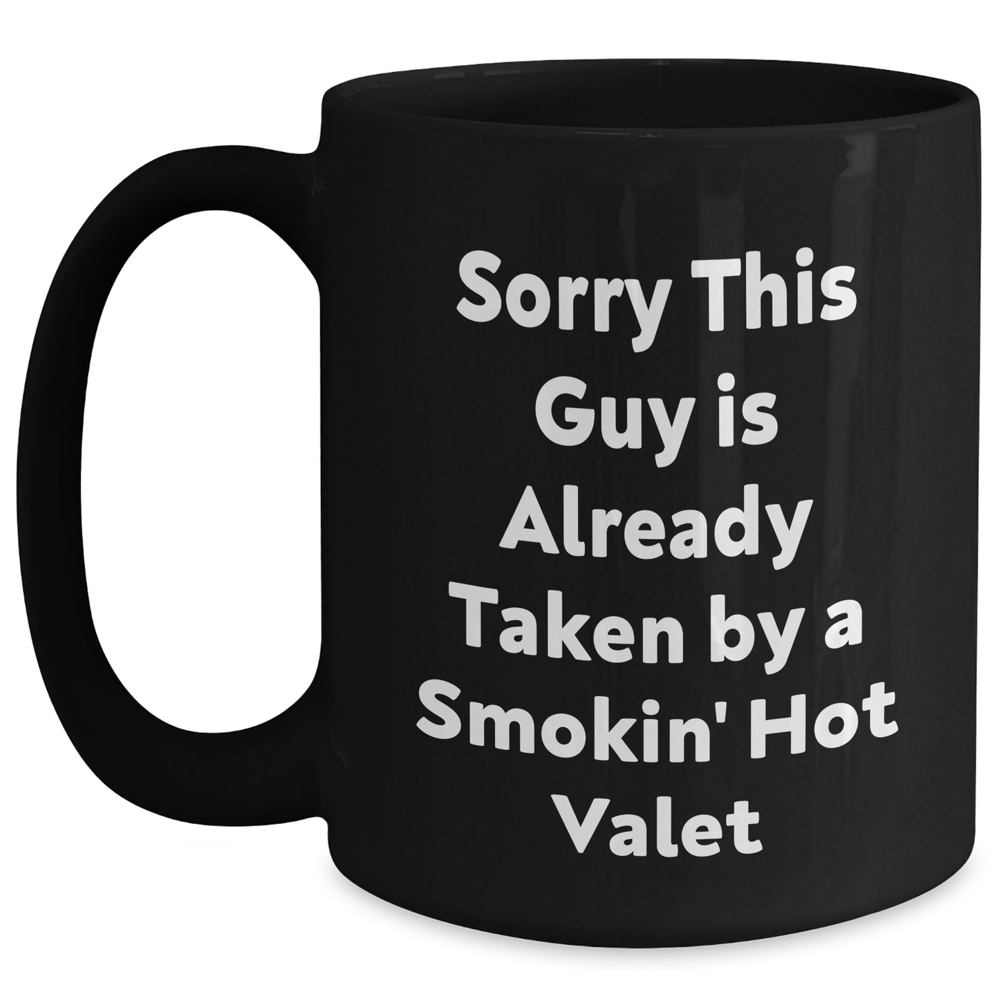 Valet's Day Delight, Funny Quote Black Coffee Mug, Gifts from Friends for Him, Unique Father's Day Present - Main