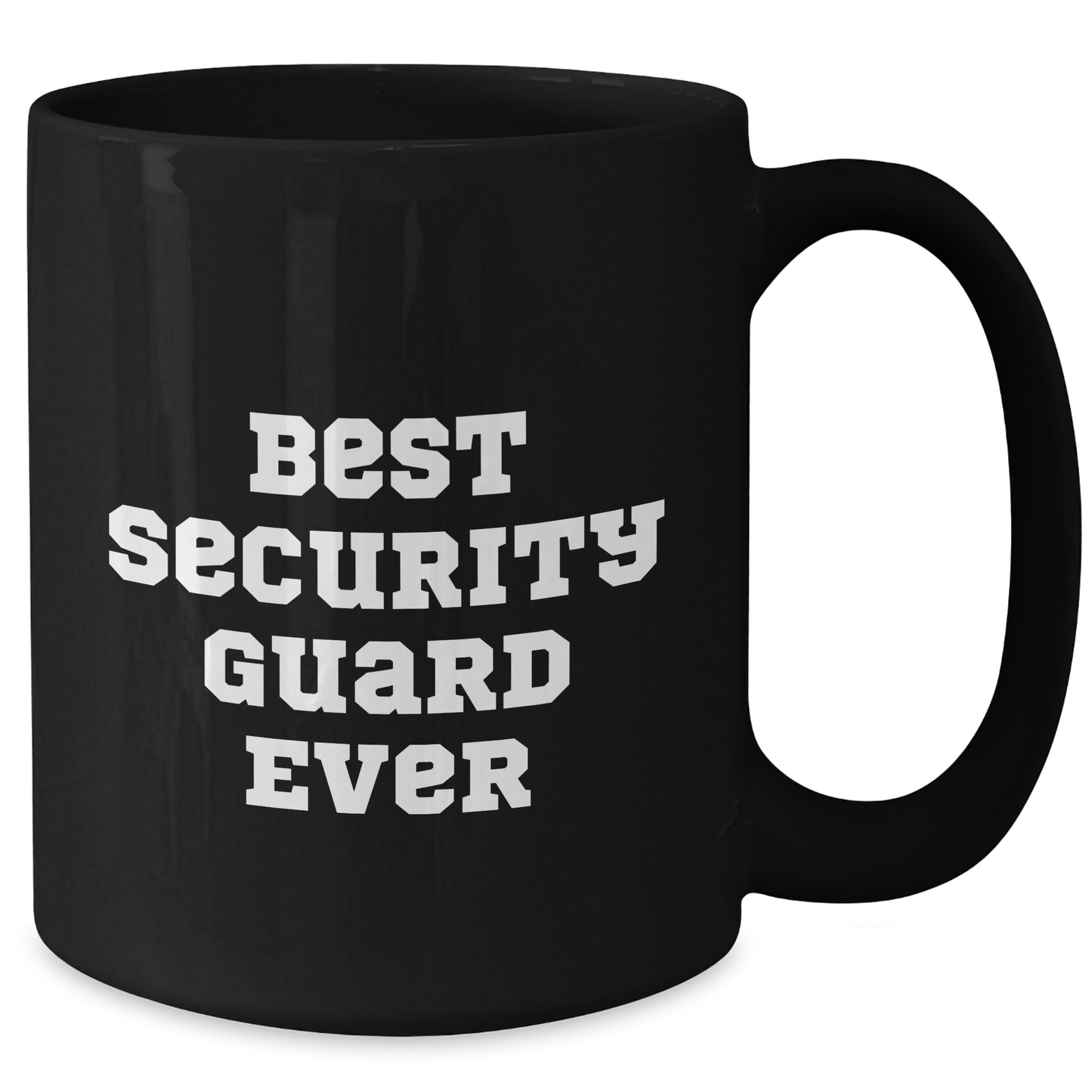 Funny Security Guard Gifts from Friends Best Security Guard Ever Black Coffee Mug for Graduation - Additional