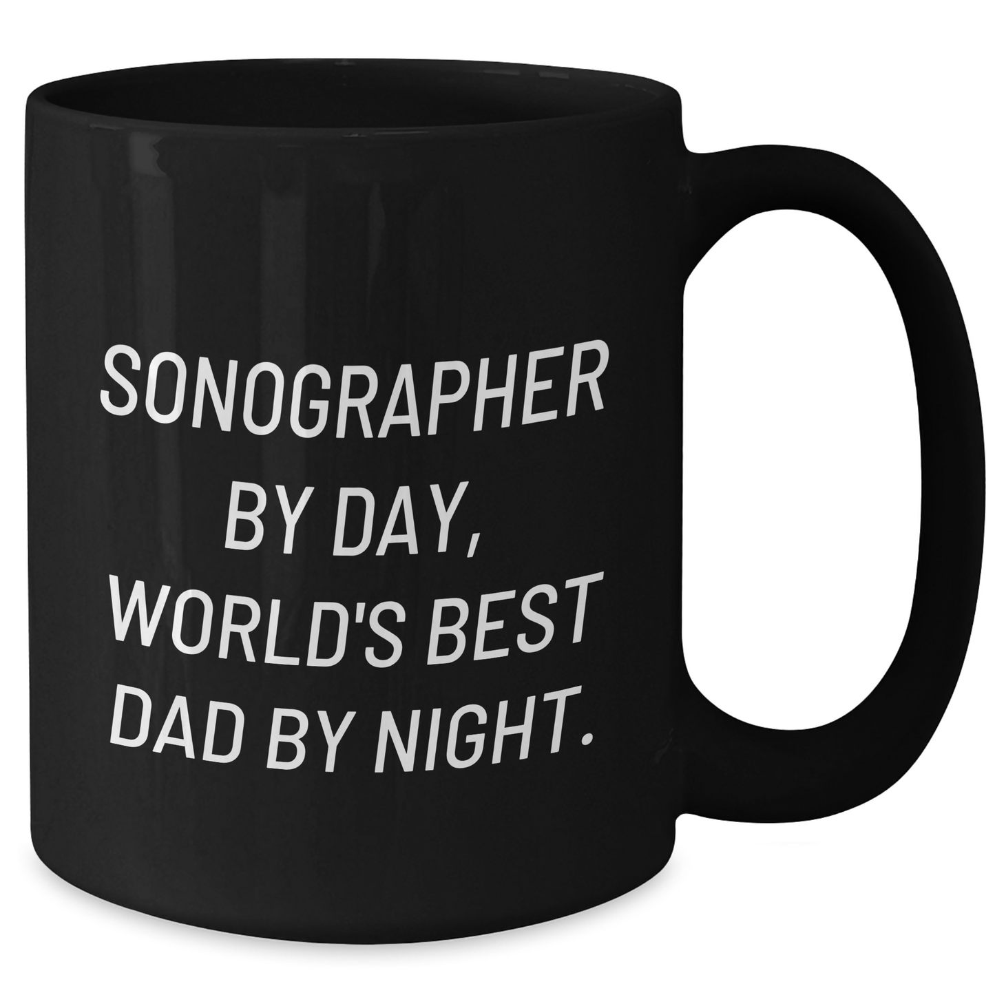 Sonographer Gifts, Funny Quotes, Black Coffee Mugs, Father's Day Unique Gifts from Men to Sonographer - Additional