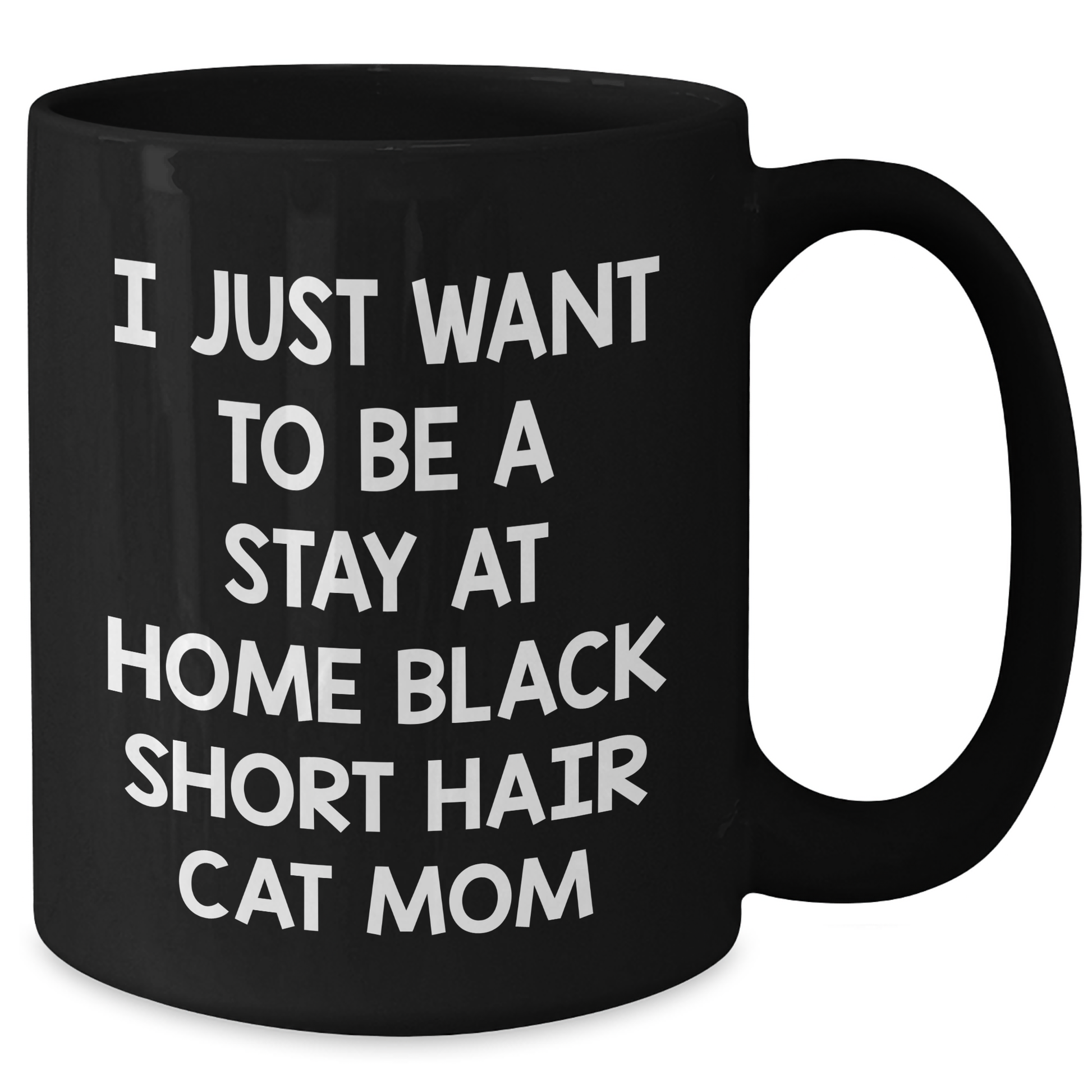 Funny Black Short Hair Cat Mom Gifts from Friends for Graduation Celebration, Inspirational Quote on Black Coffee Mug, Unique Black Short Hair Cat Lover Gift Ideas - Additional