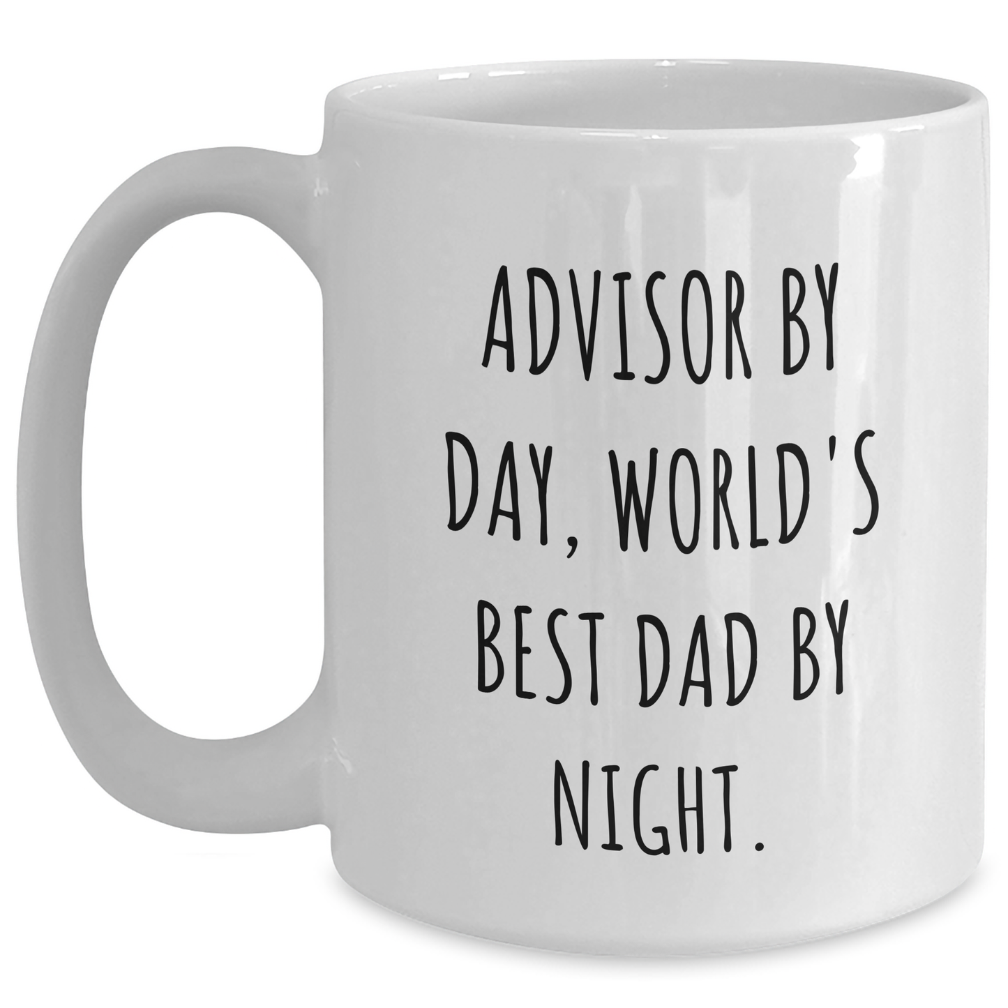 Funny Advisors Gifts - World's Best Dad Mug, White Coffee Mug, Father's Day Unique Gifts from Men, Gifts for Advisors - Main