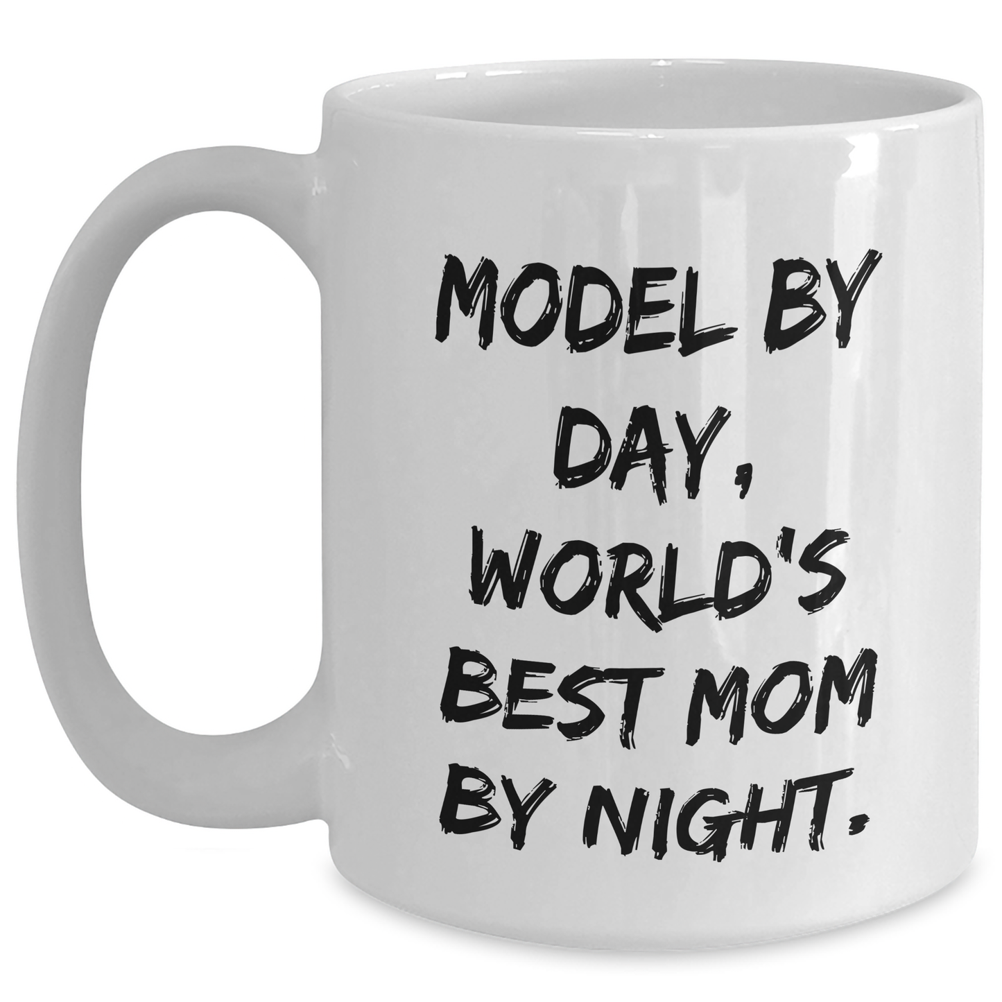 Model Gifts Funny White Coffee Mug For World's Best Mom By Day, Graduation Unique Gifts from Family - Main