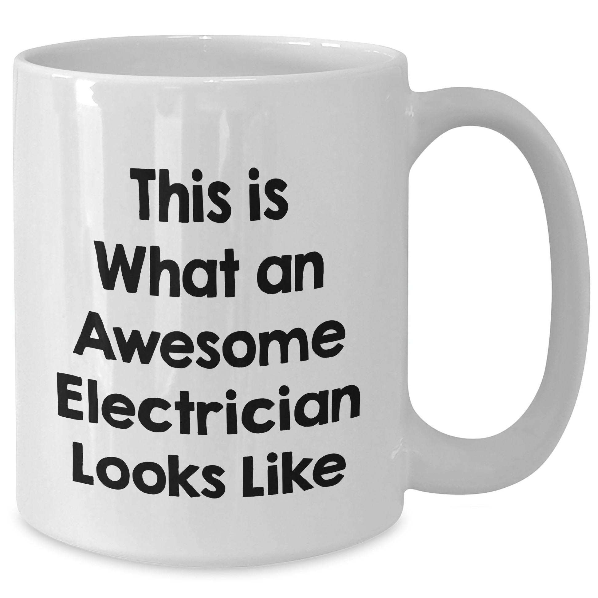 Electrician Gifts from Friends, Funny White Coffee Mug for Electrician, Graduation Unique Gifts, This Is What An Awesome Electrician Looks Like - Additional