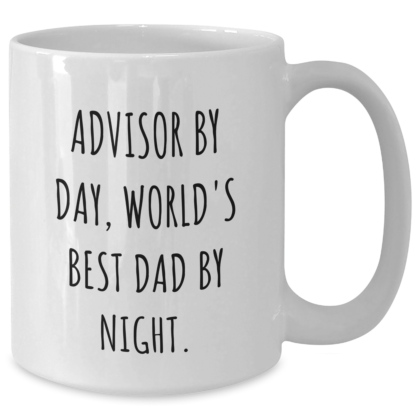 Funny Advisors Gifts - World's Best Dad Mug, White Coffee Mug, Father's Day Unique Gifts from Men, Gifts for Advisors - Additional