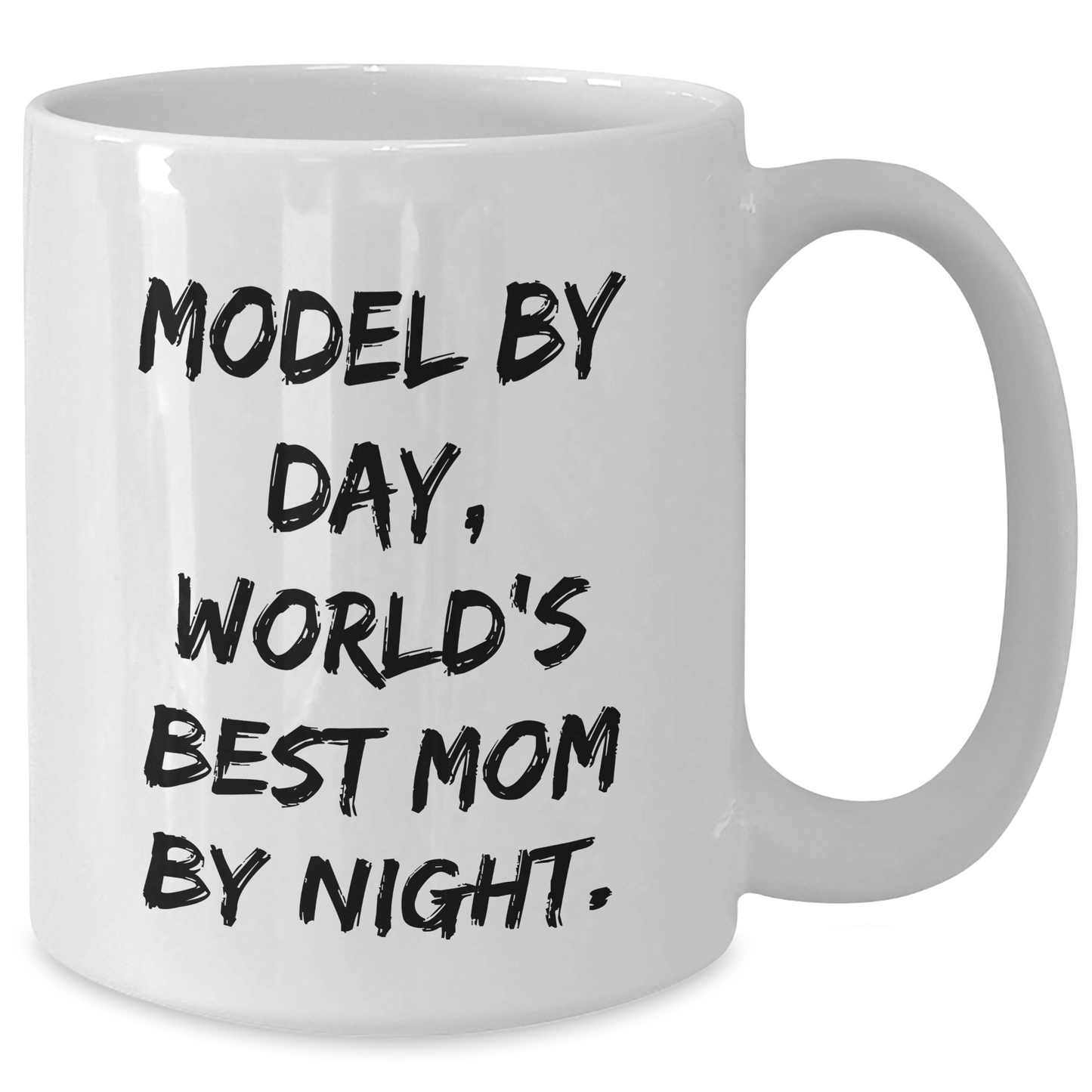 Model Gifts Funny White Coffee Mug For World's Best Mom By Day, Graduation Unique Gifts from Family - Additional