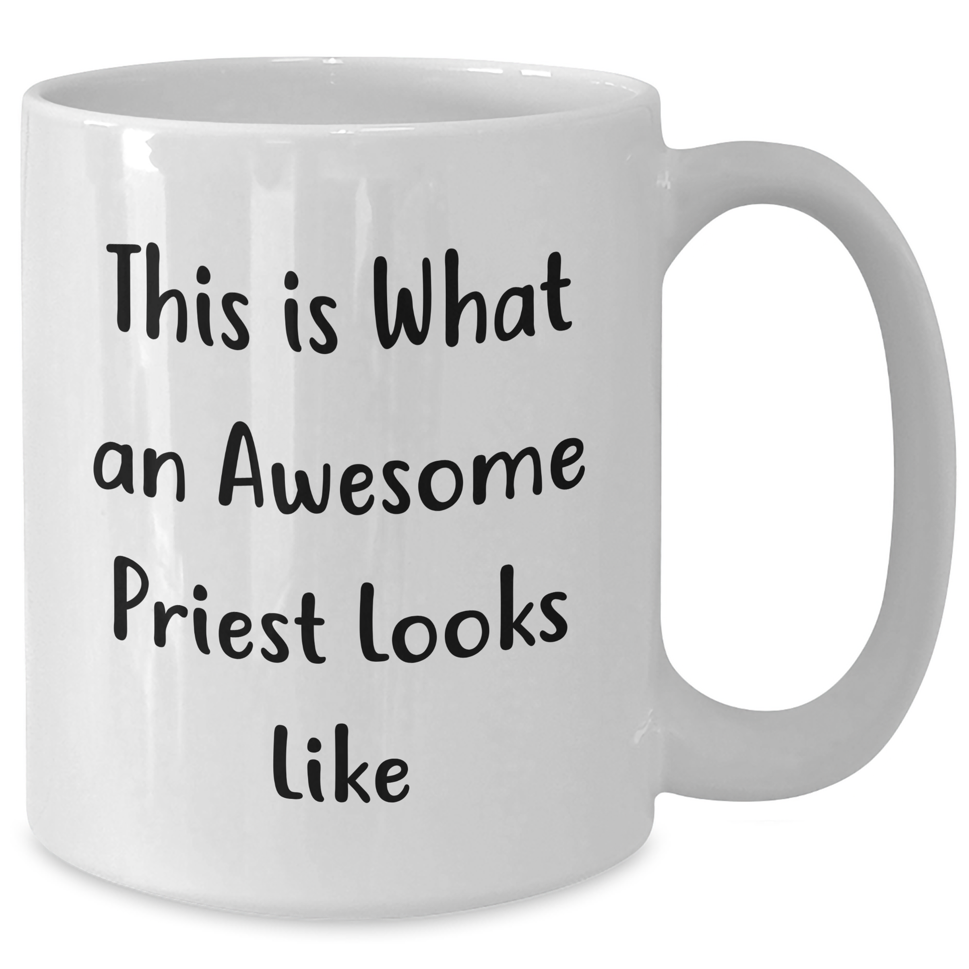 Funny Priest Gifts from Friends - This Is What An Awesome Priest Looks Like White Coffee Mug, Father's Day Unique Gifts for Men - Additional