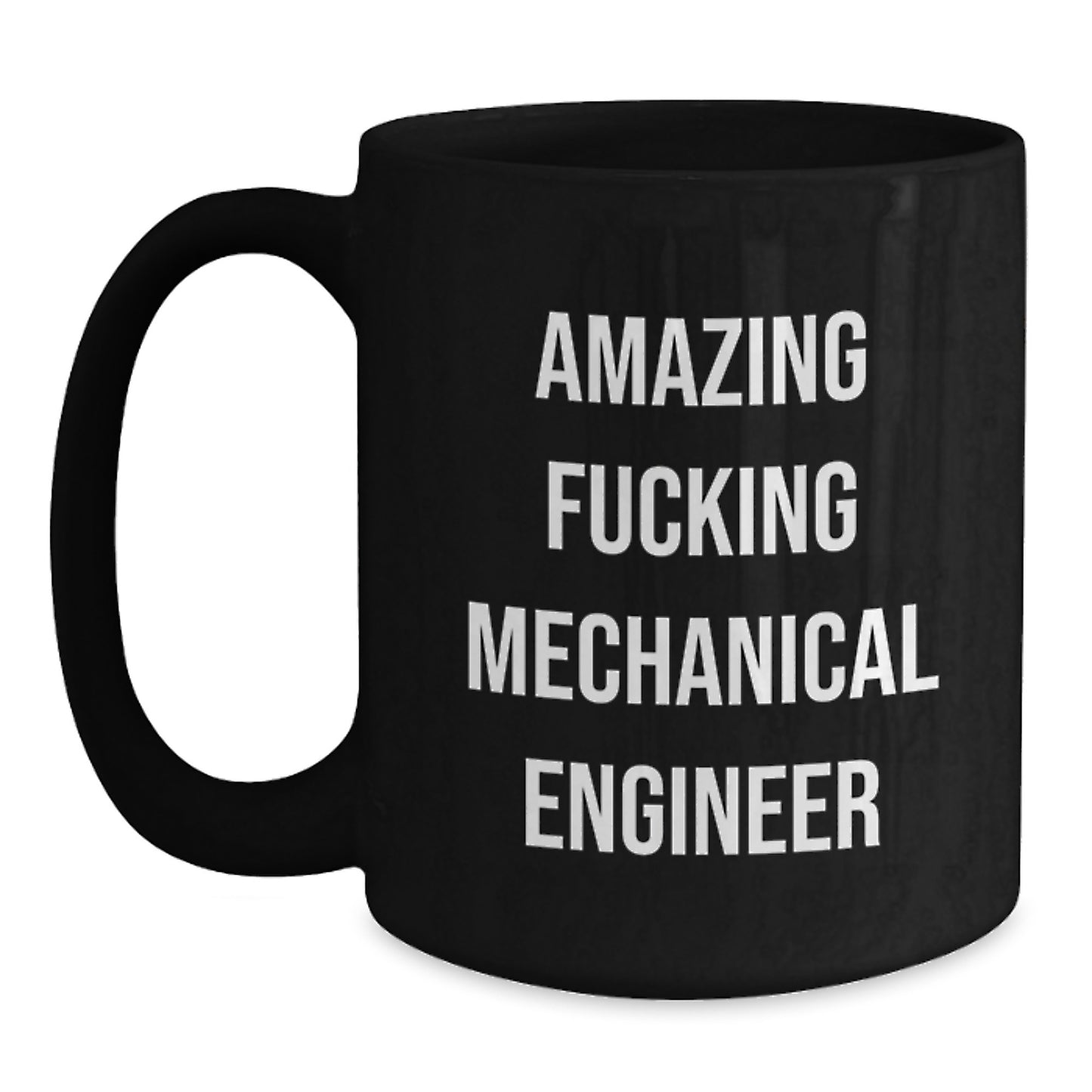 Mechanical Engineer Gifts, Funny Quote Mug for Graduation, Gifts from Friends to Coworkers, Black Coffee Mug for Him or Her - Main