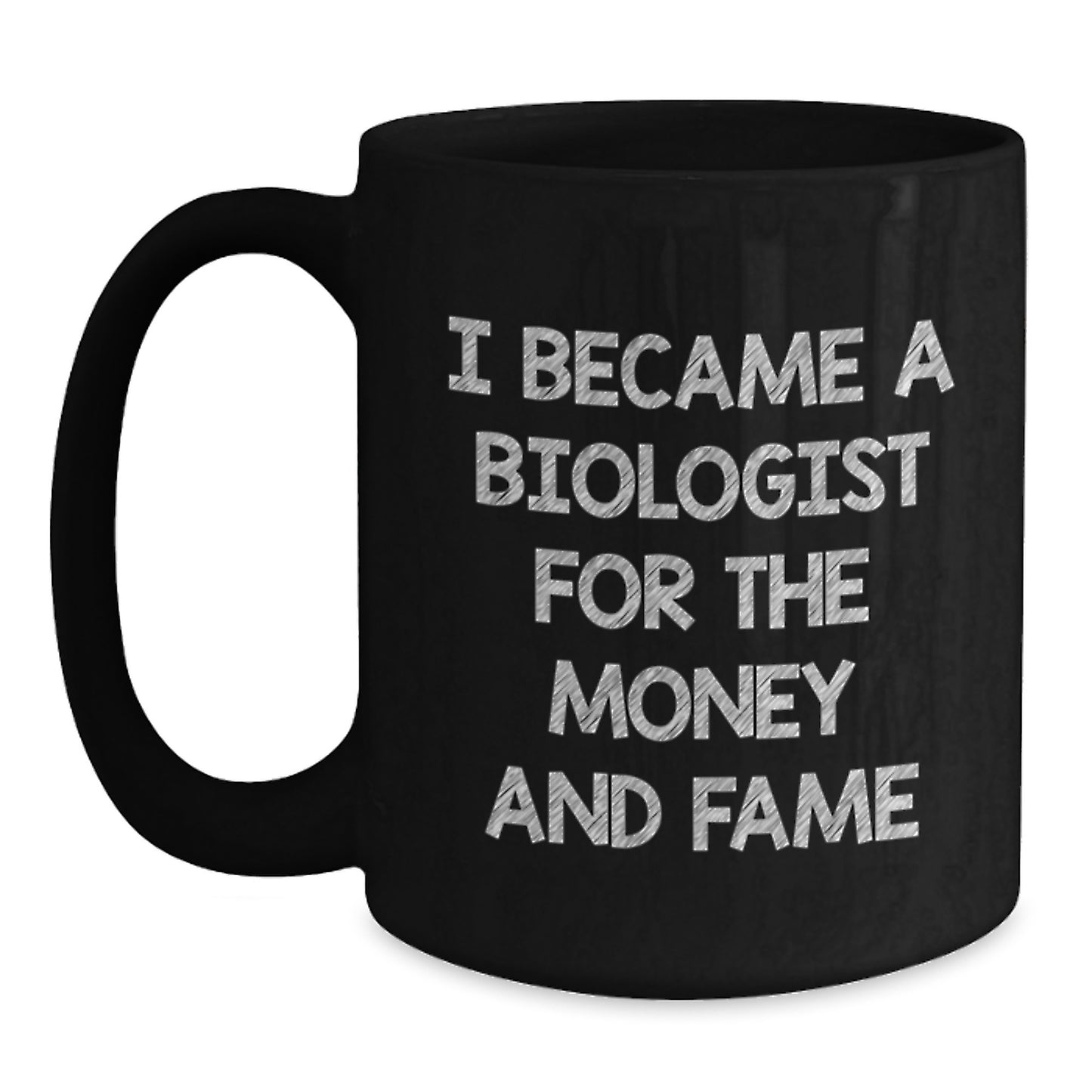 Biologist Quotes Funny Gifts for Men from Coworkers, Unique Black Coffee Mug for Graduation - Main