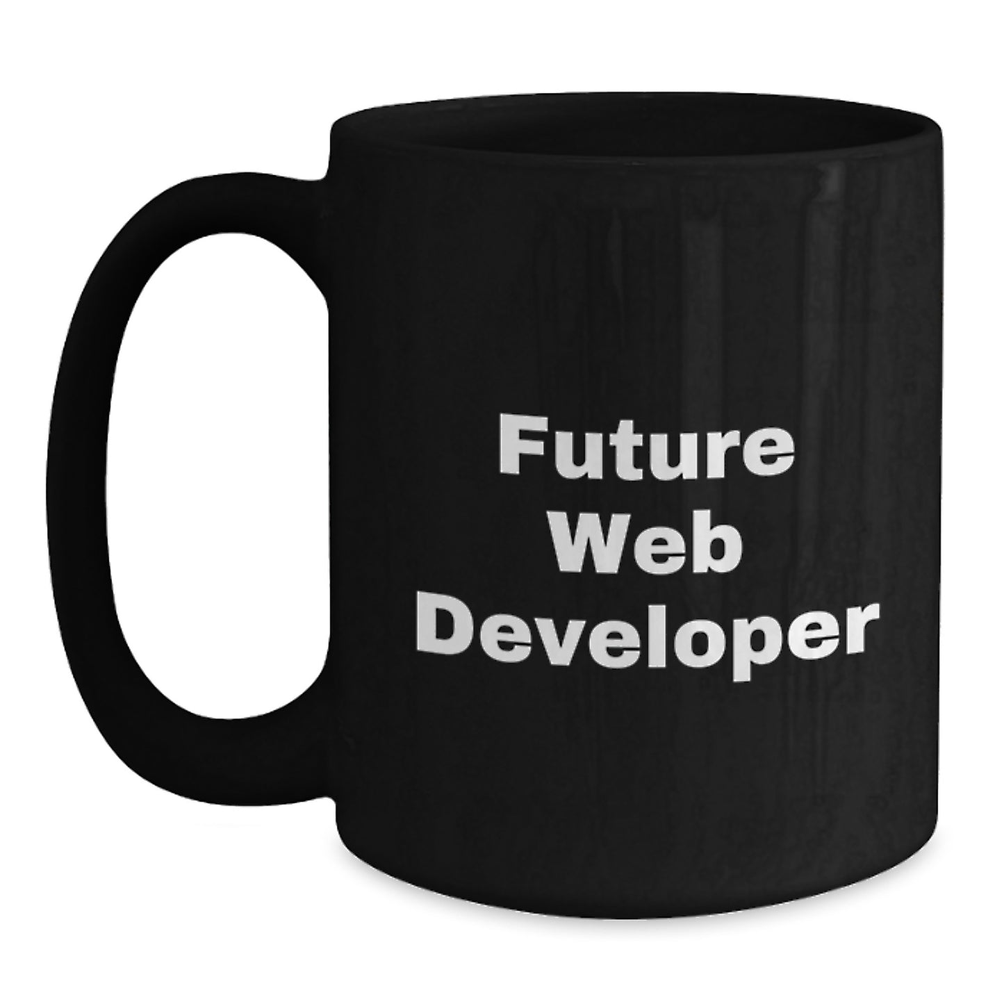 Funny Future Web Developer Black Coffee Mug Gifts from Friends for Men, Web Developer Birthday Unique Gifts - Main