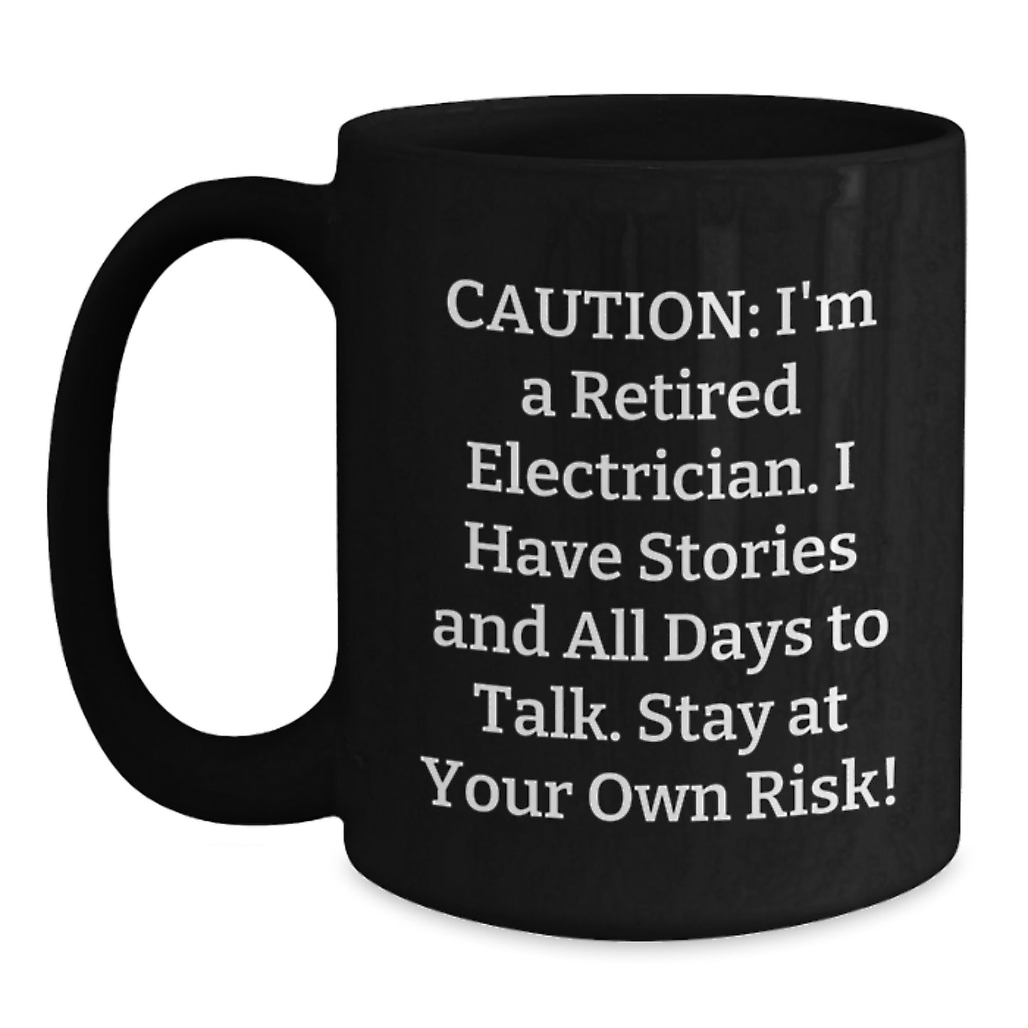 Funny Electrician Gifts, Black Coffee Mug for Electrician, Birthday Unique Gift from Men to Electrician Friends - Main