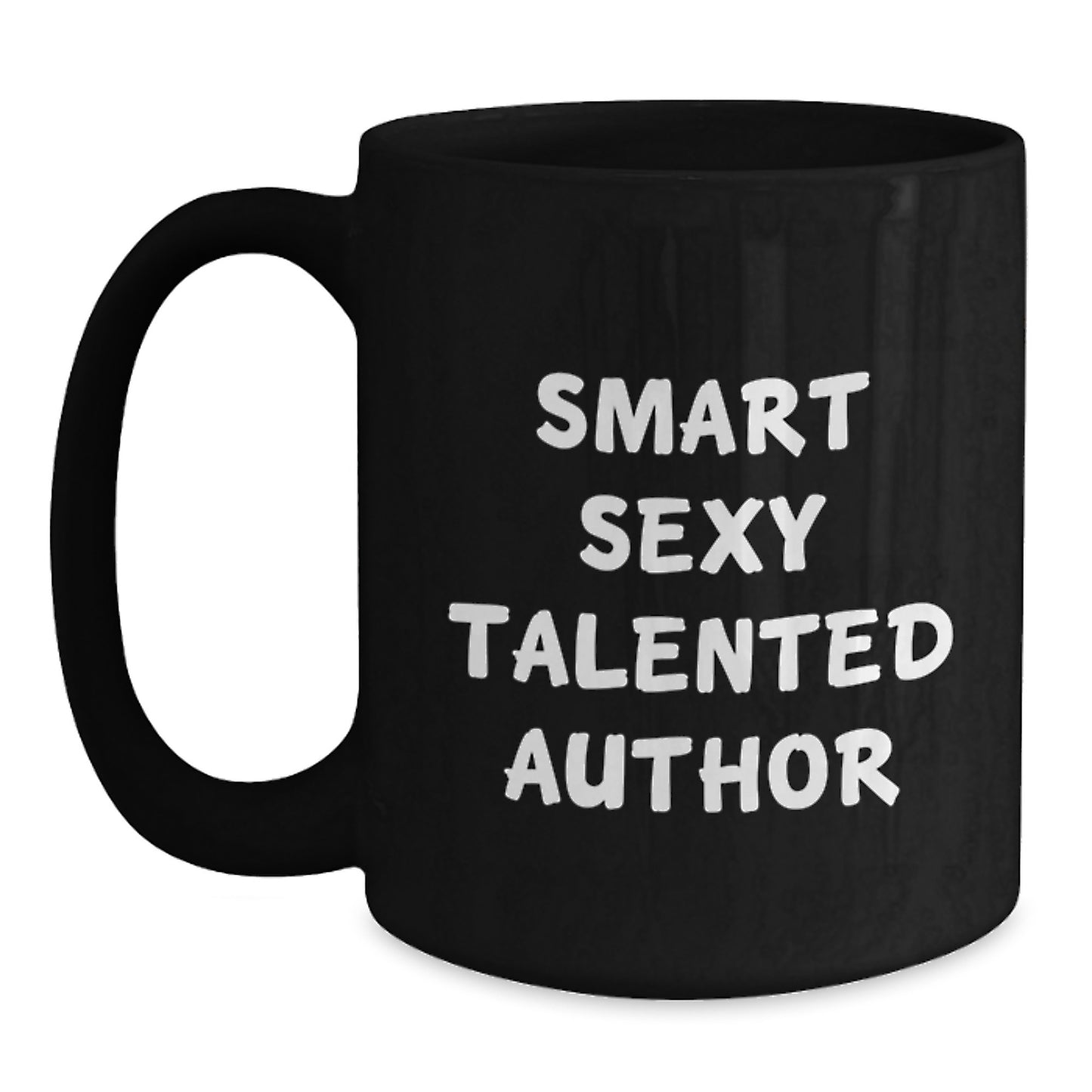 Funny Author Quotes Black Coffee Mug, Gifts from Friends for Author's Birthday, 11oz or 15oz Ceramic Mug - Main