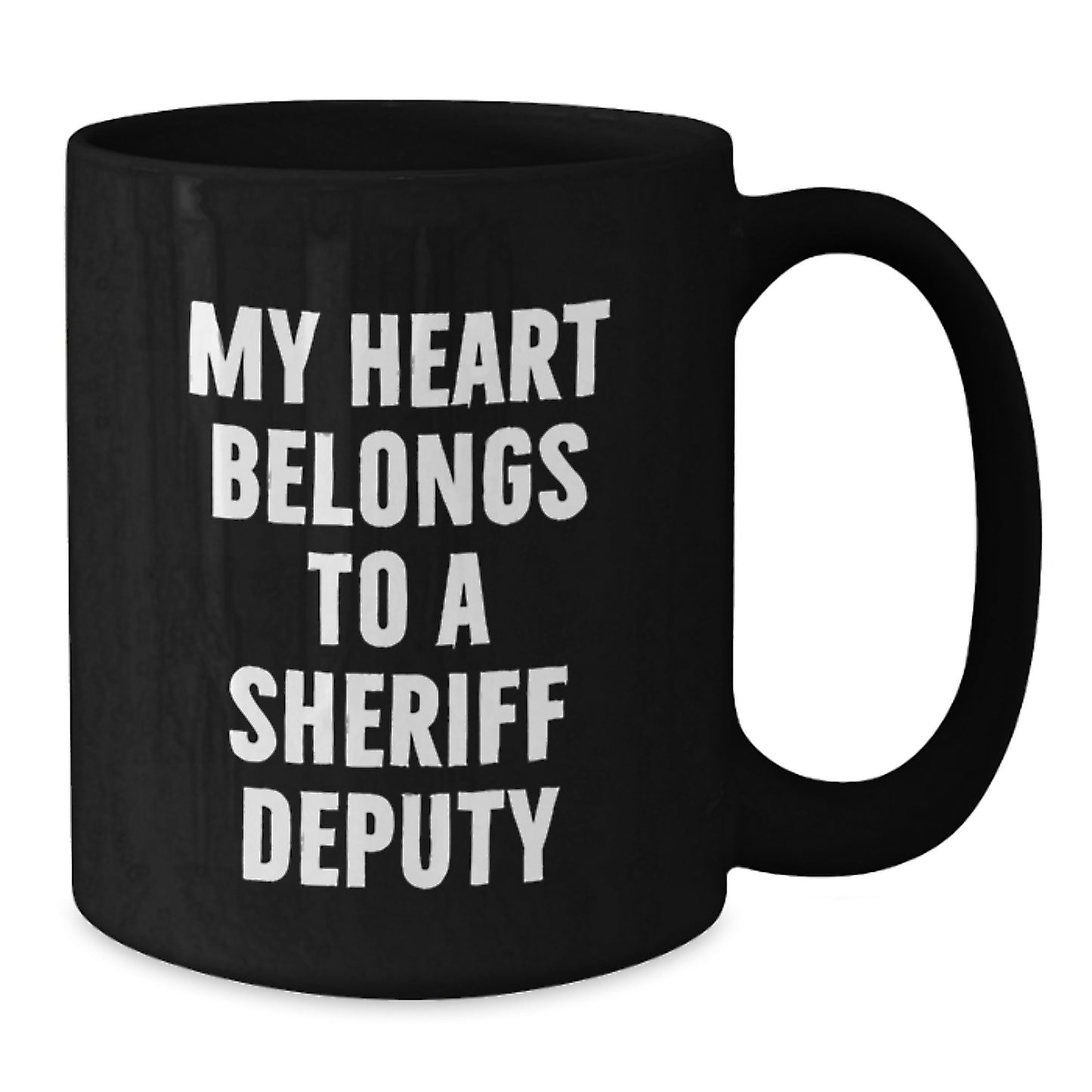 Funny Sheriff Deputy Quotes Gifts from Friends to Sheriff Deputy Black Coffee Mugs for Graduation - Additional