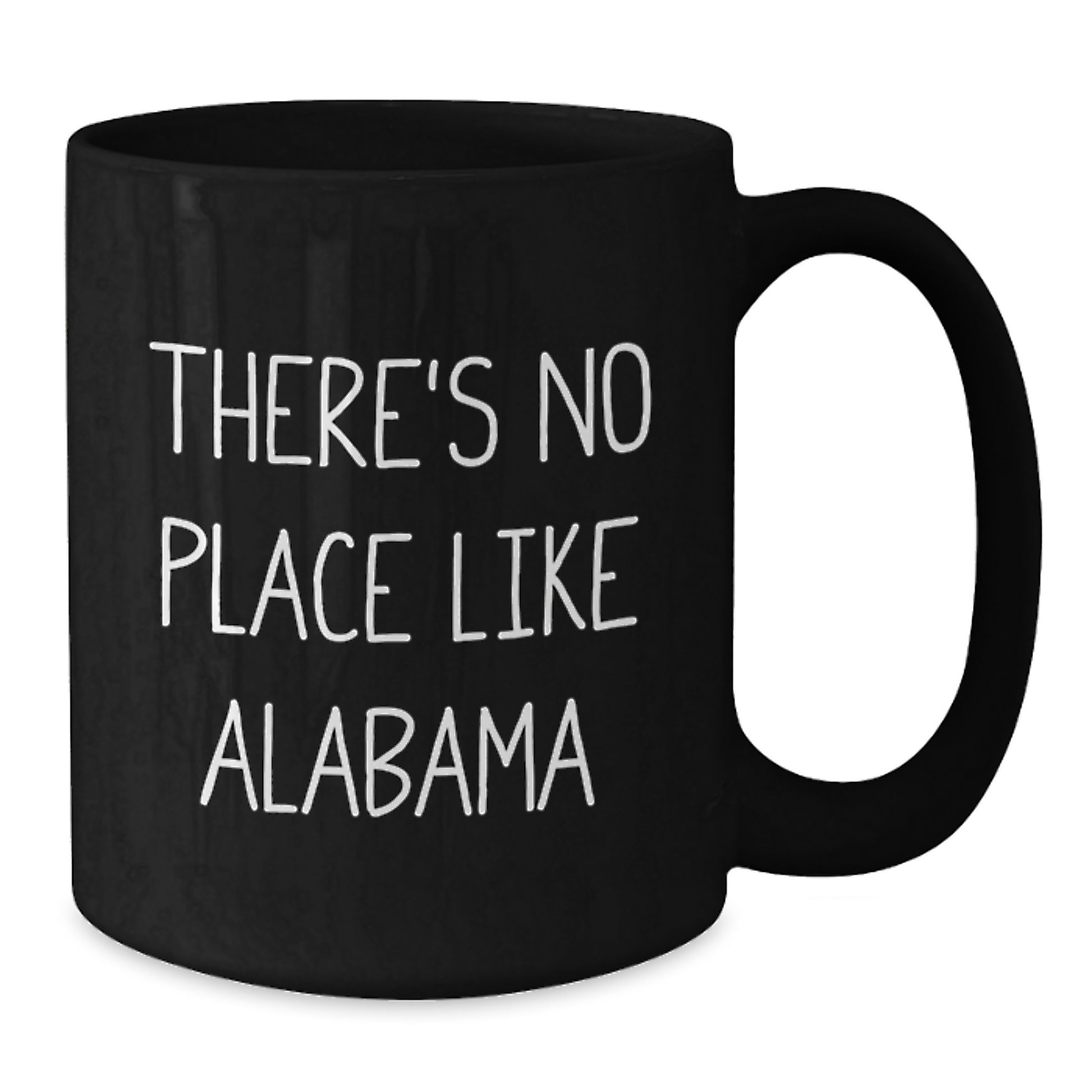 Funny Alabama Gifts for Friends from Home Sweet Home, Black Coffee Mug for Graduation, 'There's No Place Like Alabama' Quote - Additional