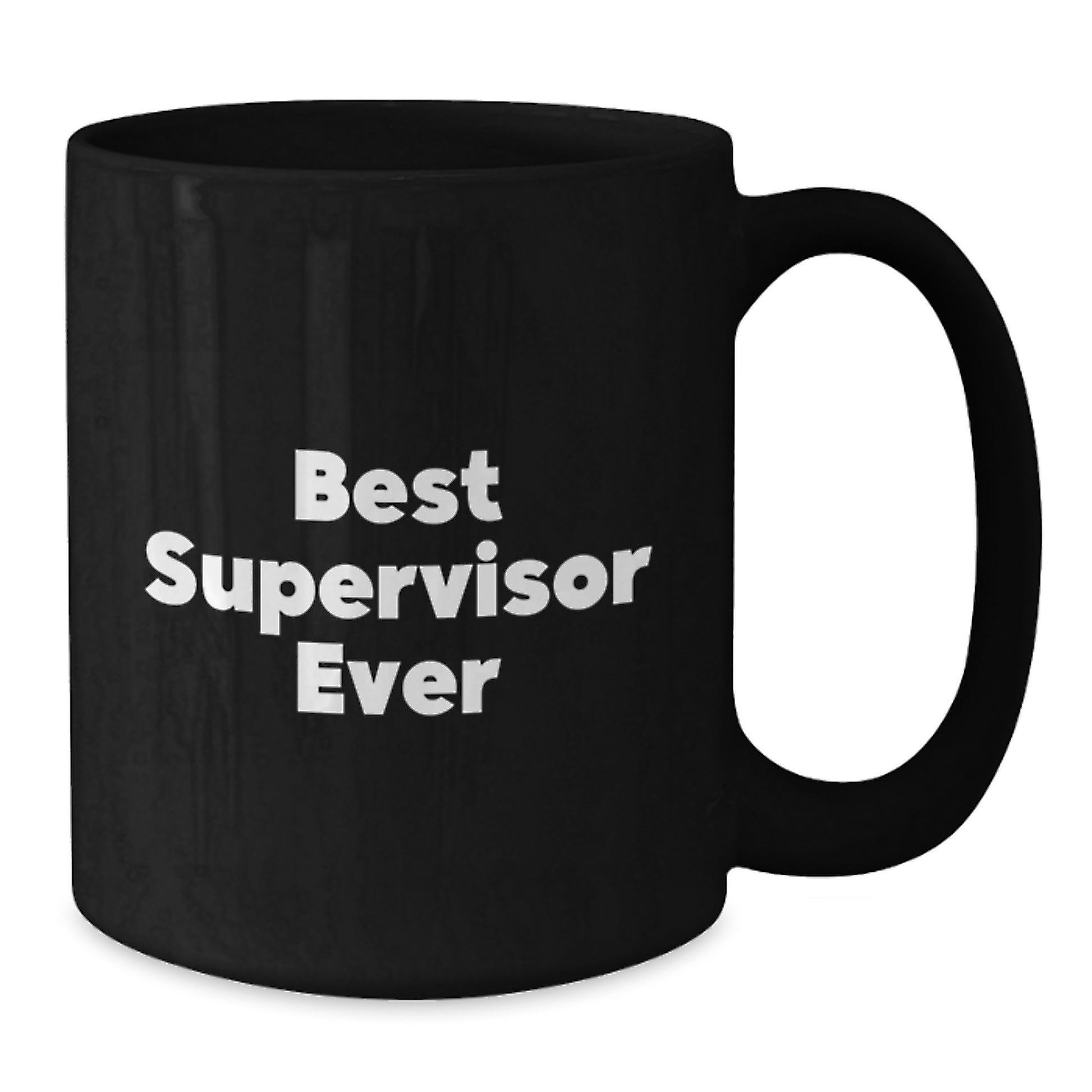 Funny Supervisor Ever Gifts for Men from Coworkers, Best Supervisor Ever Black Coffee Mug, Graduation Unique Presents - Additional
