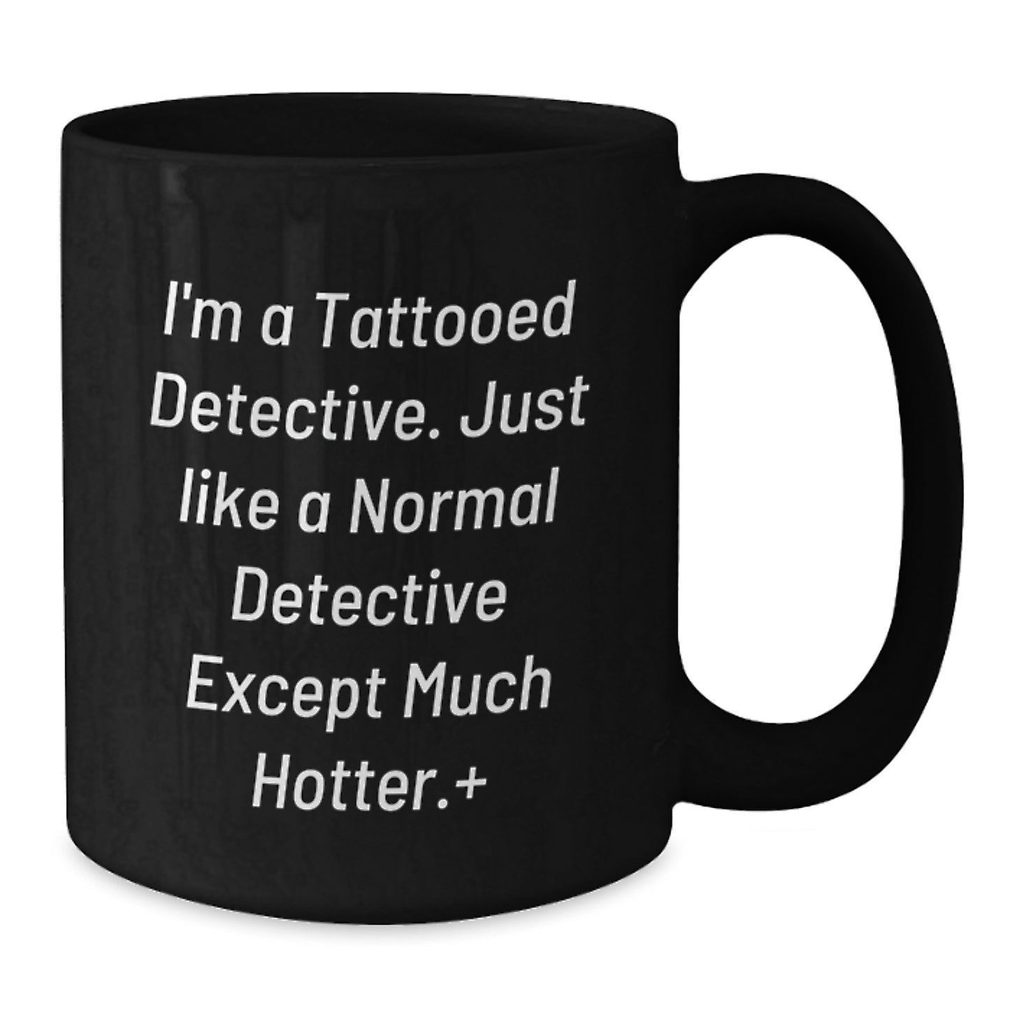Funny Detective Gifts for Men from Friends, Unique Black Coffee Mug for Graduation - Additional