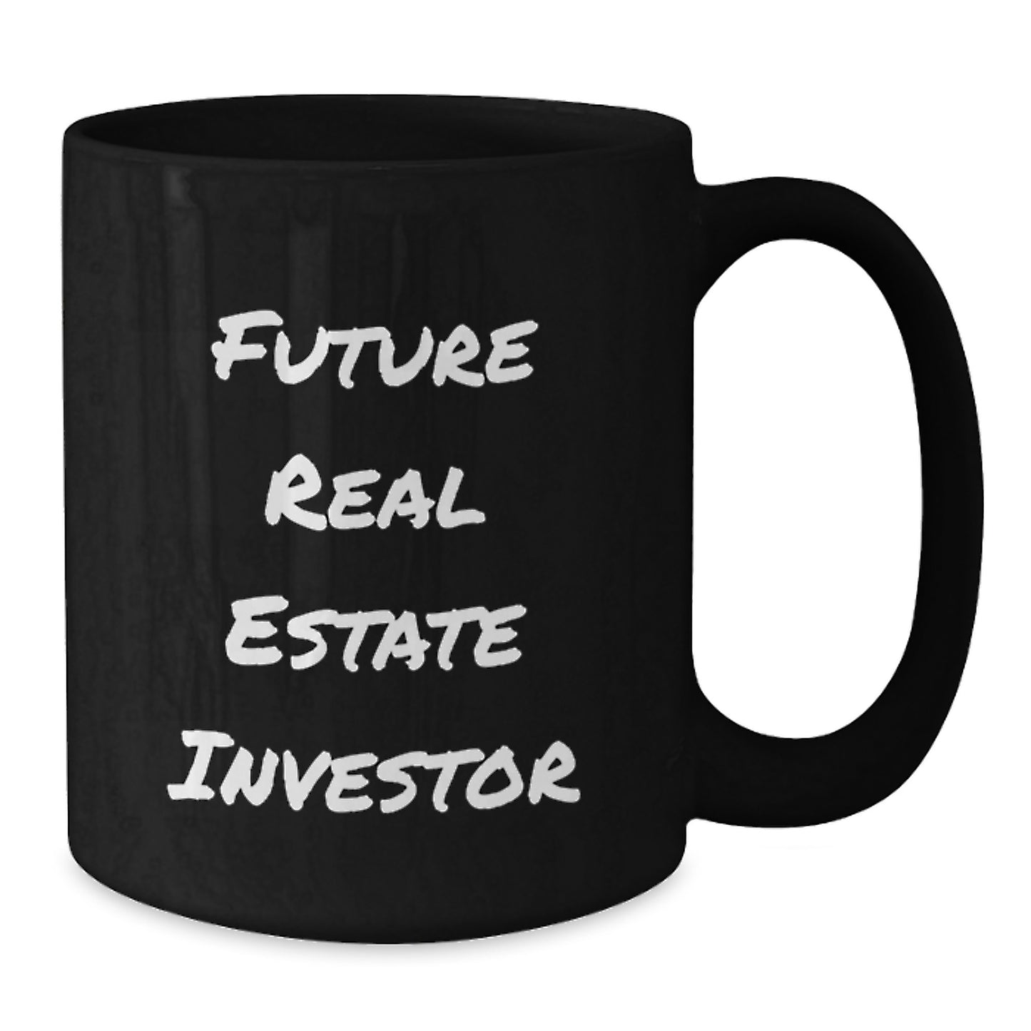 Funny Real Estate Investor Gifts for Men - 'Future Real Estate Investor' Quote Black Coffee Mug, Gifts from Family for Graduation Unique Gifts - Additional