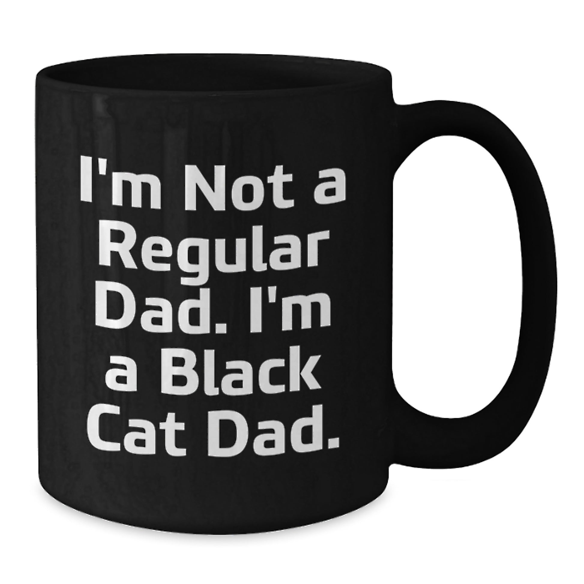 Funny Black Cat Dad Gifts for Graduation Unique Black Coffee Mugs from Men to Friends - Additional