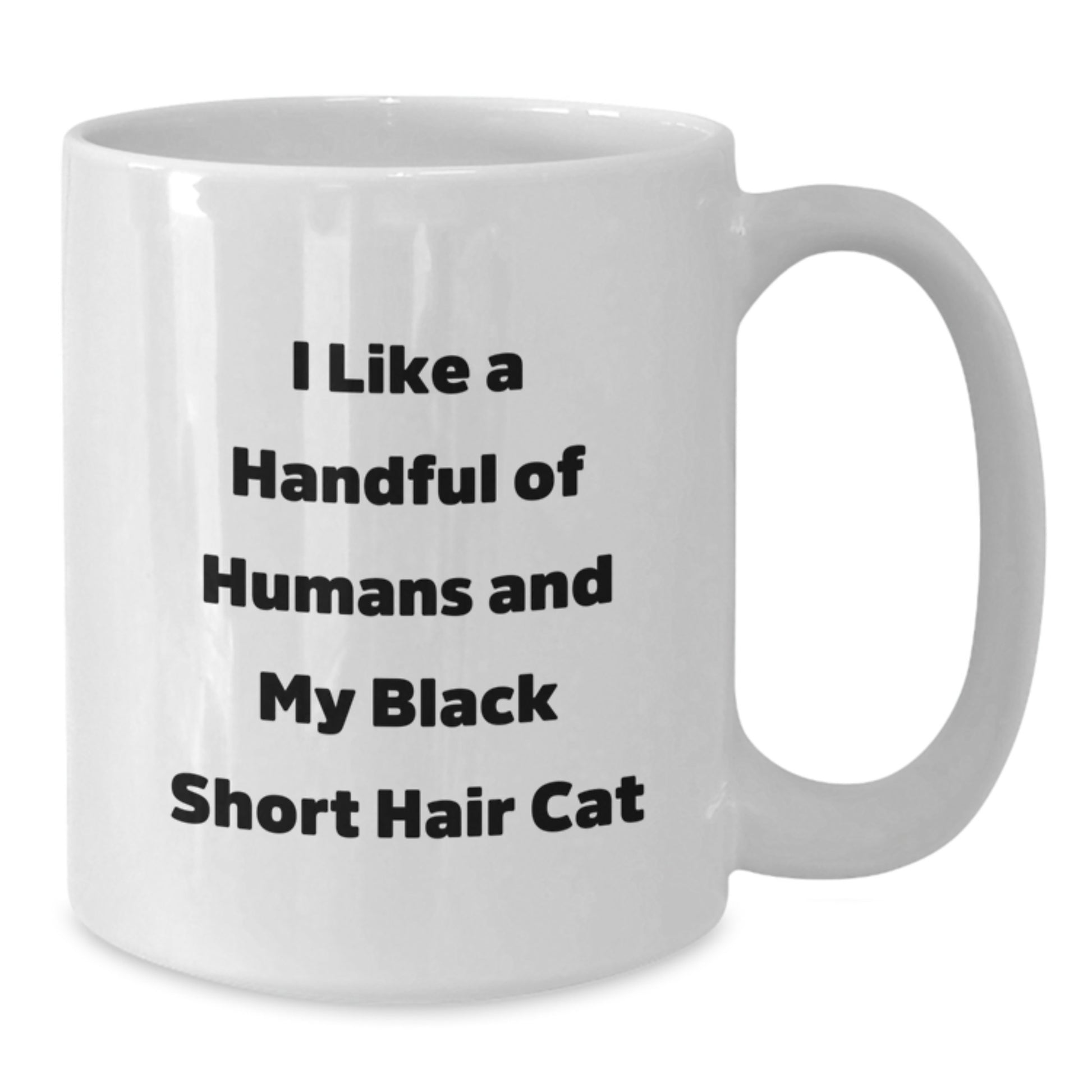 Funny Black Short Hair Cat Lovers Gifts from Family to Graduating Friends and Coworkers, White Coffee Mug - Additional
