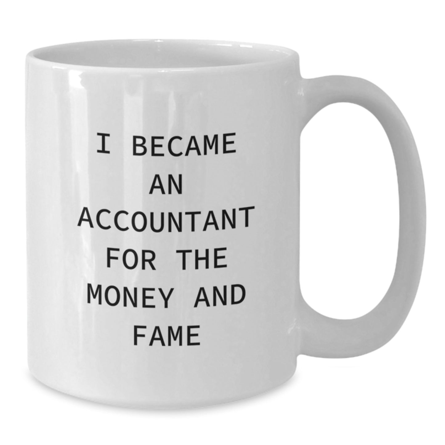 Funny Accountant Gifts for Graduation, White Coffee Mug with I Became An Accountant For The Money And Fame Quote, Gifts from Men to Friends, Coworkers, Family - Additional