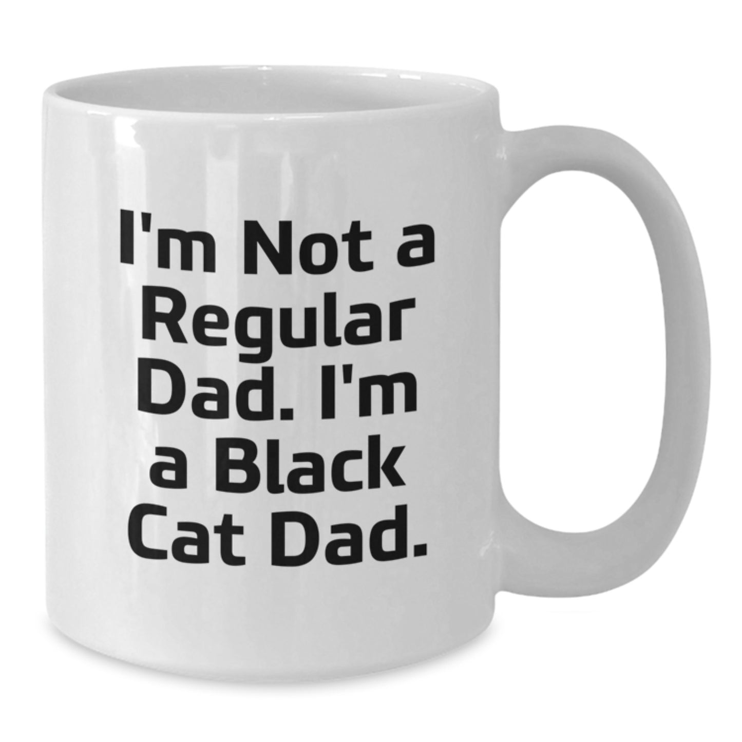 Funny Black Cat Dad Gifts from Men to Men for Graduation Unique Gifts White Coffee Mug - Additional