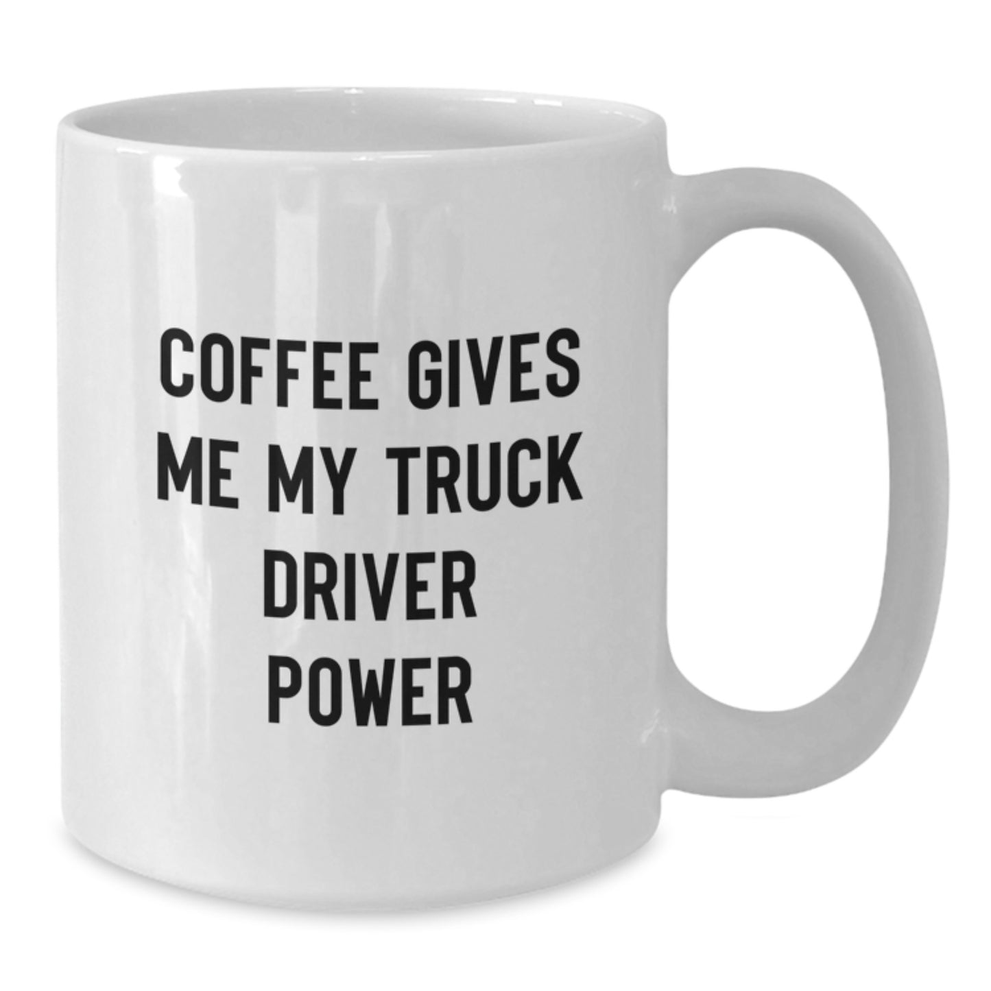 Funny Truck Driver Gifts for Him, White Coffee Mug with 'Coffee Gives Me My Truck Driver Power' Quote, Birthday Unique Gifts from Friends, Coworkers, Family - Additional