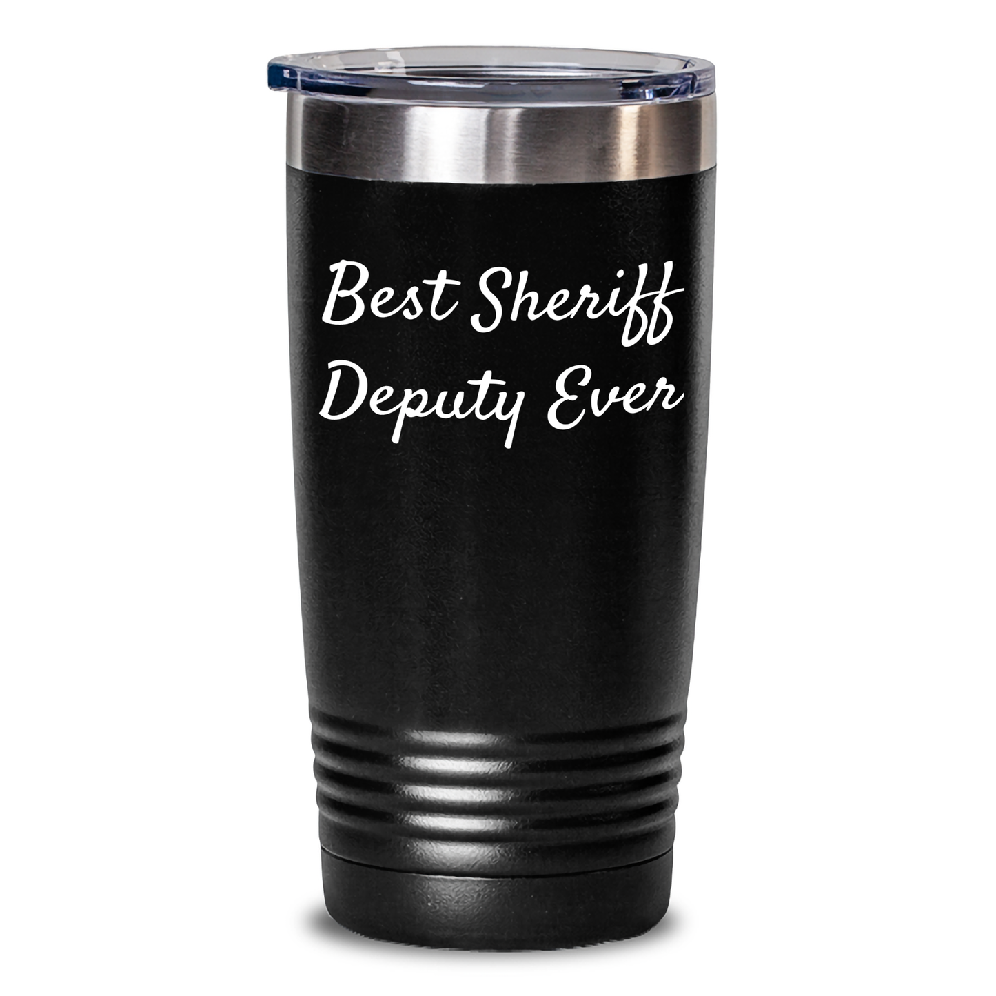 Funny Sheriff Deputy Gifts for Him - Best Sheriff Deputy Ever Quote Tumbler, 20oz or 30oz Vacuum-Insulated, Gifts from Men for Sheriff Deputy on Father's Day - Main