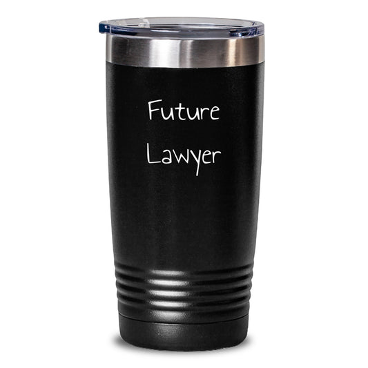 Funny Future Lawyer Gifts from Friends for Birthday, Inspirational Lawyer Tumbler, 20oz or 30oz Stainless Steel Vacuum Insulated - Main