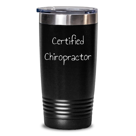 Chiropractor Gifts from Friends, Funny Quote Birthday Tumbler for Men, 20oz or 30oz Stainless Steel Vacuum Insulated Gift for Chiropractor - Main