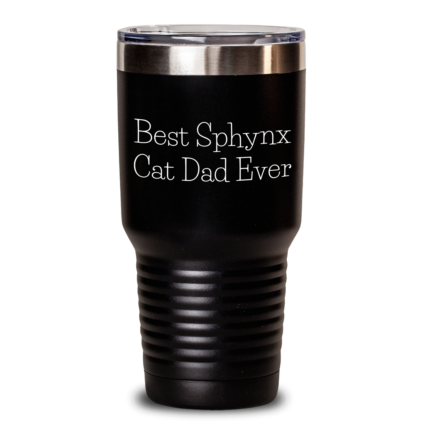 Funny Sphynx Cat Dad Gifts from Men to Sphynx Cat Lovers on Father's Day - Best Sphynx Cat Dad Ever, Tumbler for Hot and Cold Drinks - Main