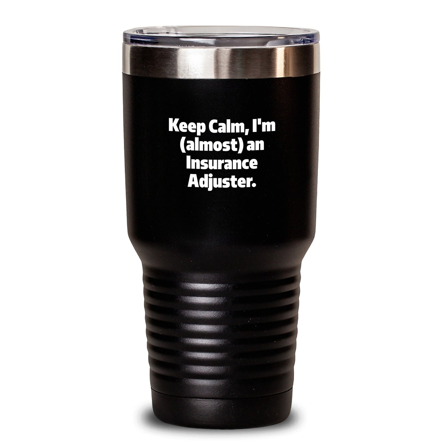 Insurance Adjuster Gifts, Keep Calm, I'm (almost) An Insurance Adjuster. Funny Graduation Tumbler for Insurance Adjuster, Friends, Family, Coworkers - Gifts from Men, Women, Friends, Family - Main