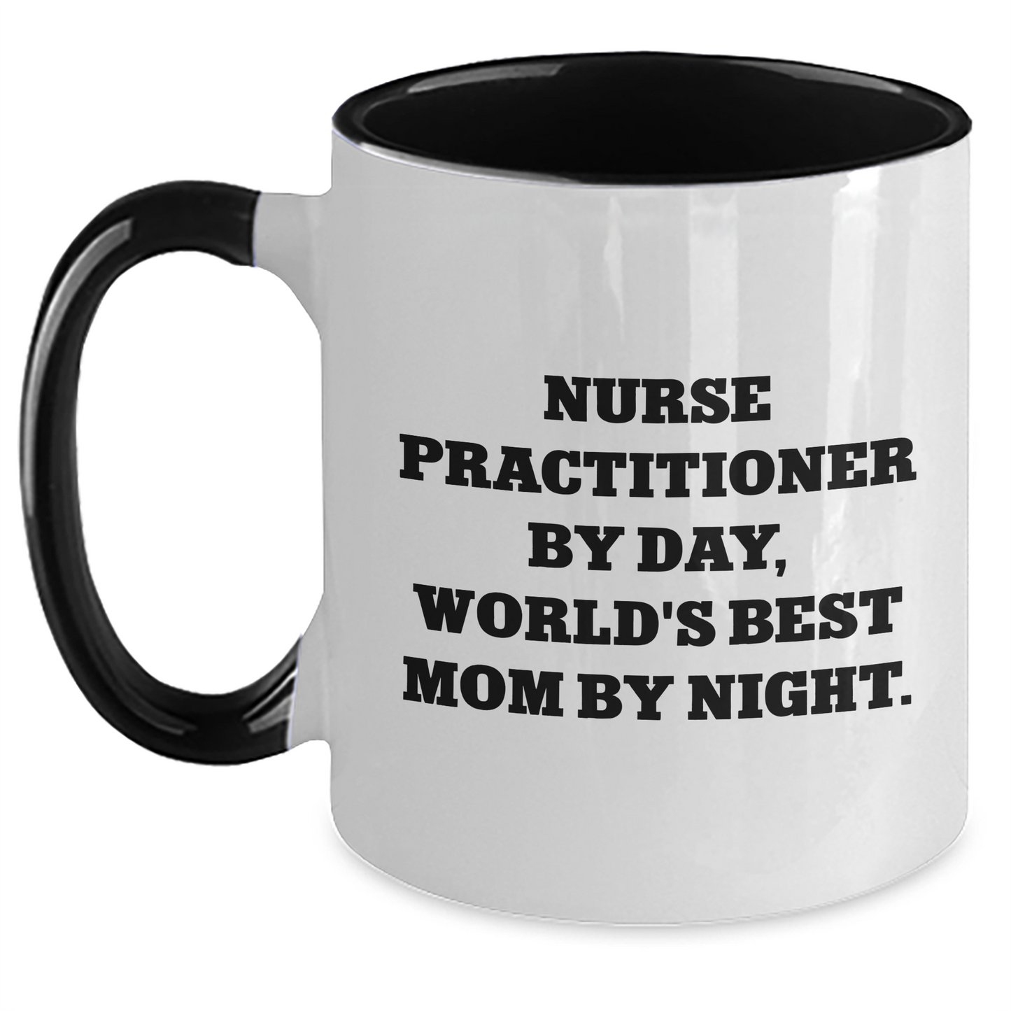 Nurse Practitioner Gifts from Friends, Funny Two Tone Coffee Mug for Nurse Practitioner By Day, Inspirational Graduation Unique Gifts for Her - Main