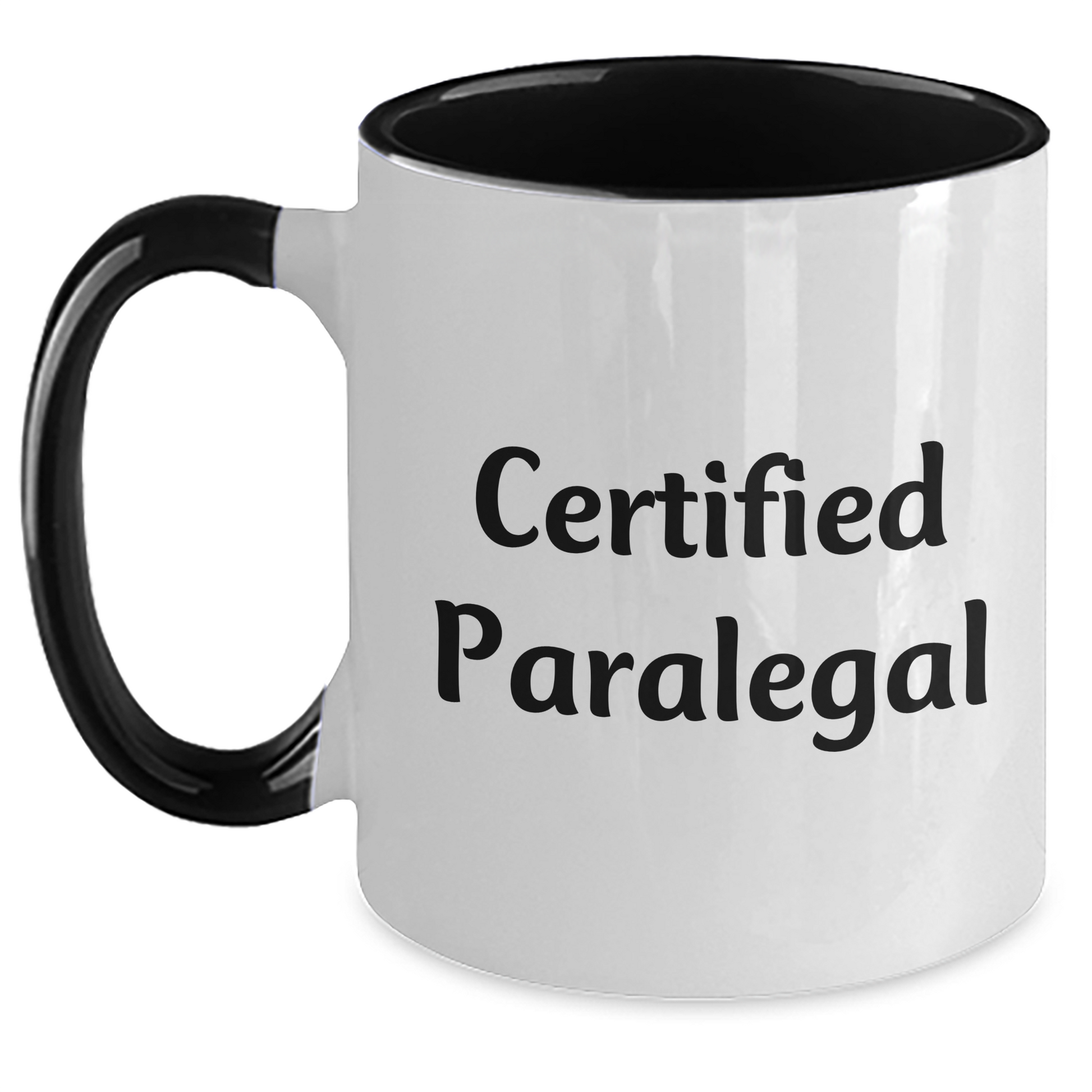 Funny Certified Paralegal Gifts from Family for Paralegal on Father's Day - Two Tone Coffee Mug - Main