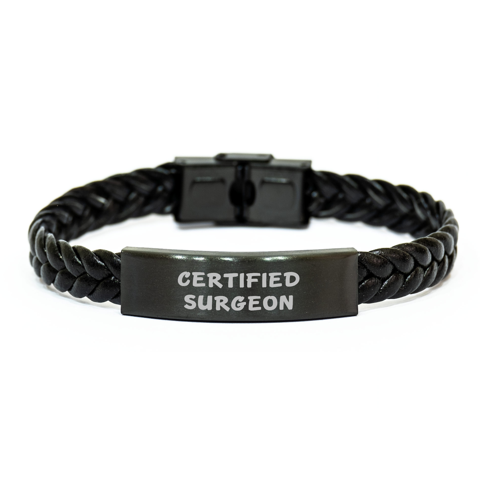 Funny Surgeon Gifts from Men to Certified Surgeon on Father's Day - Interlaced Leather Bracelet for Men - Image 1