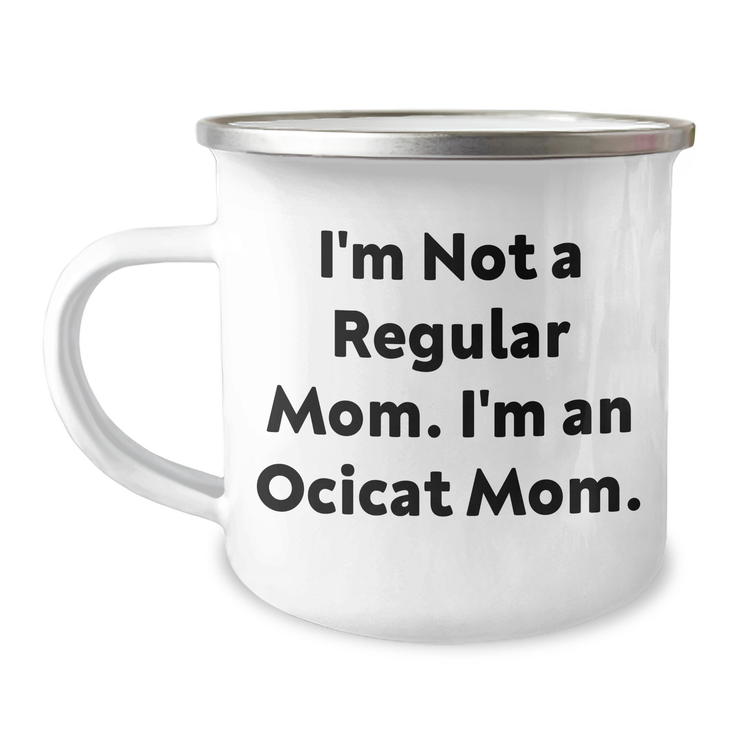 Ocicat Mom Funny Gifts for Him from Friends and Family, Camping Mug for Graduation Unique Gifts - Image 1
