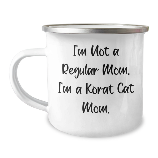 Korat Cat Gifts, Funny Quote Mom, Camping Mug for Korat Cat Lovers, Gifts from Mom, Gifts for Korat Cat Enthusiasts, Unique Graduation Gifts - Image 1
