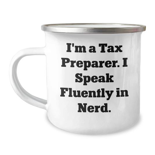 Funny Tax Preparer Gifts from Friends to Family, 'I'm A Tax Preparer. I Speak Fluently In genius.' Graduation Unique Gifts for Men and Women - Image 1