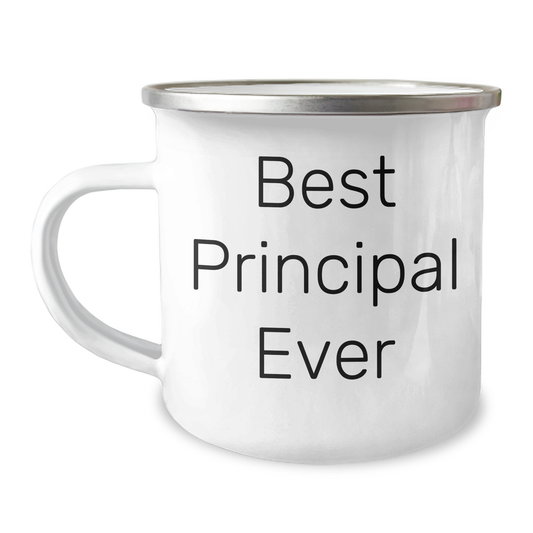 Funny Principal Gifts for Camping Mug, Best Principal Ever, Stainless Steel with Enamel Finish, Gifts from Friends and Family for Principal's Father's Day - Image 1