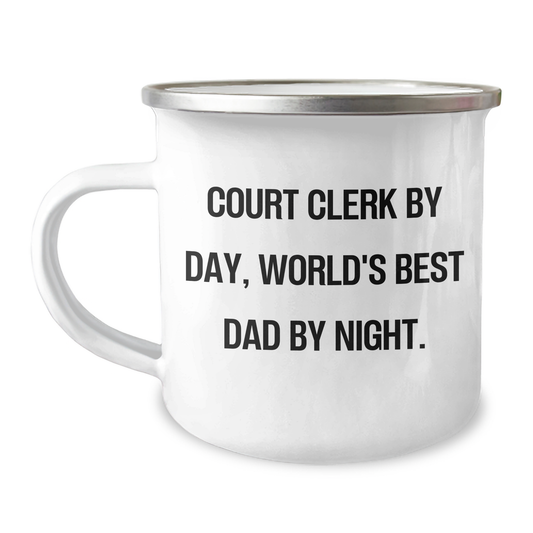 Court Clerk Gifts, Funny Quote, Camping Mug, Father's Day Unique Gifts from Family - Image 1