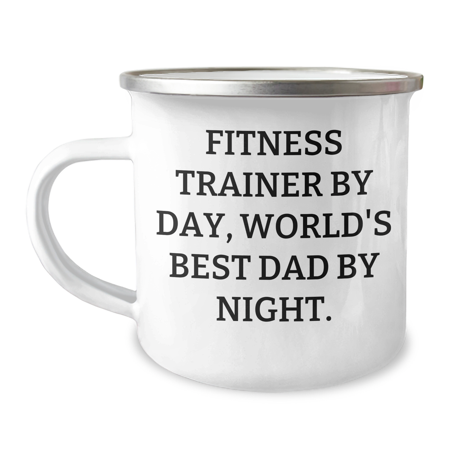 Fitness Trainer Gifts for Men, Funny Camping Mug 'By Day, World's Best Dad By Night' for Father's Day, Gifts from Family, Fitness Trainer Mugs - Image 1