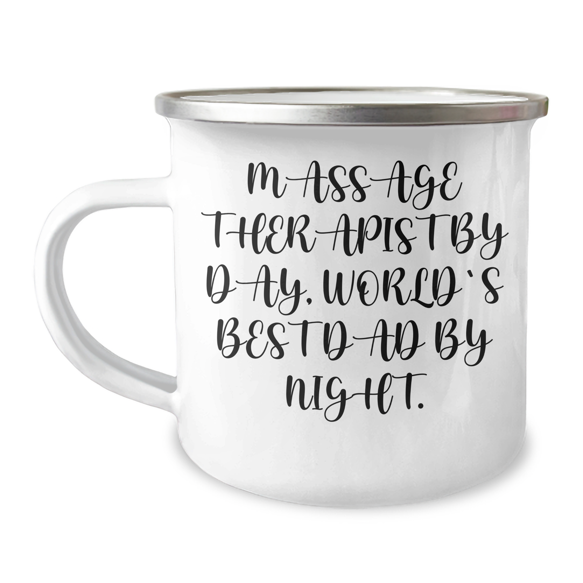 Massage Therapist Gifts from Men, Funny Camping Mug for World's Best Dad By Day - Image 1