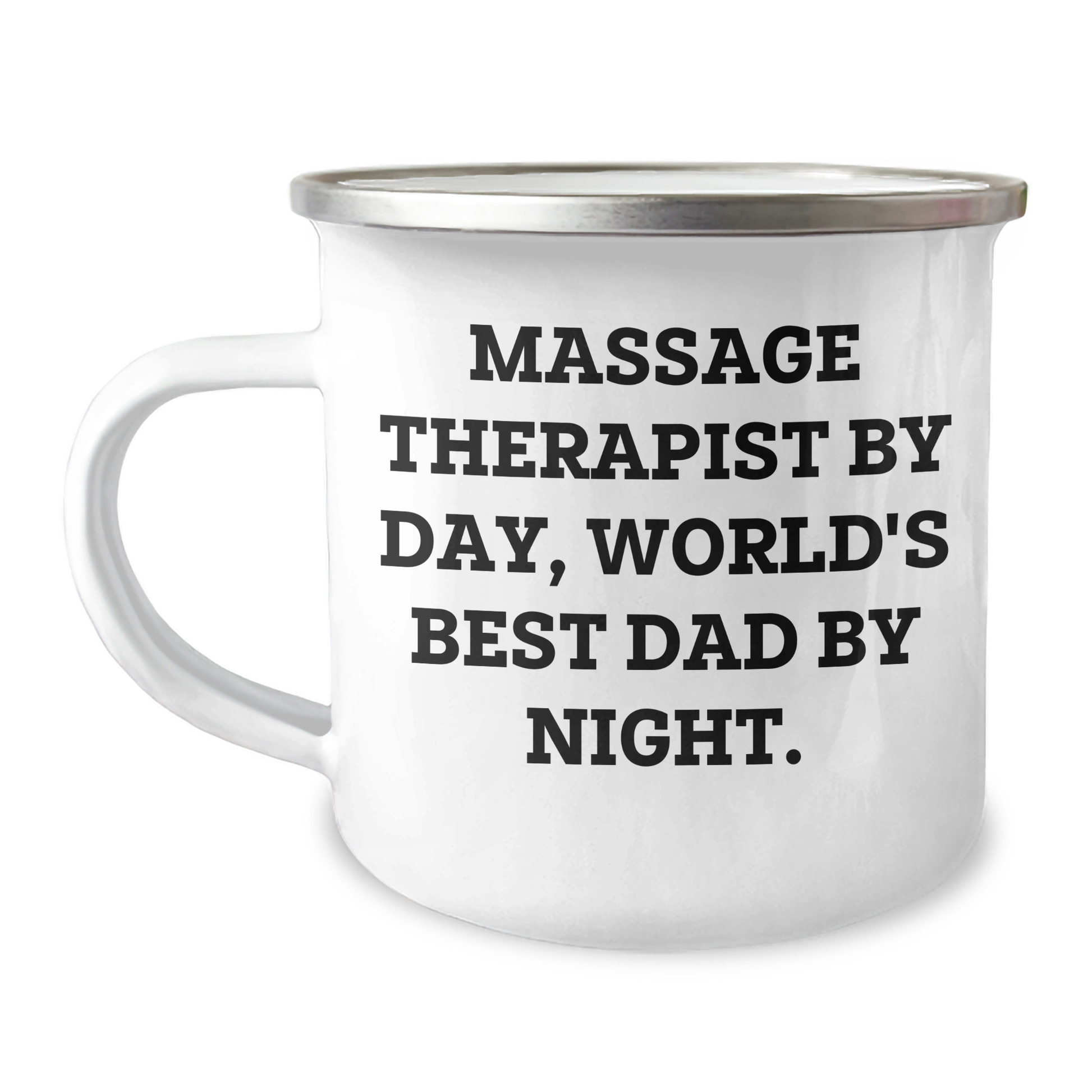 Massage Therapist Gifts, Funny Quote - Camping Mug for Dad, Father's Day Unique Gifts from Family - Image 1