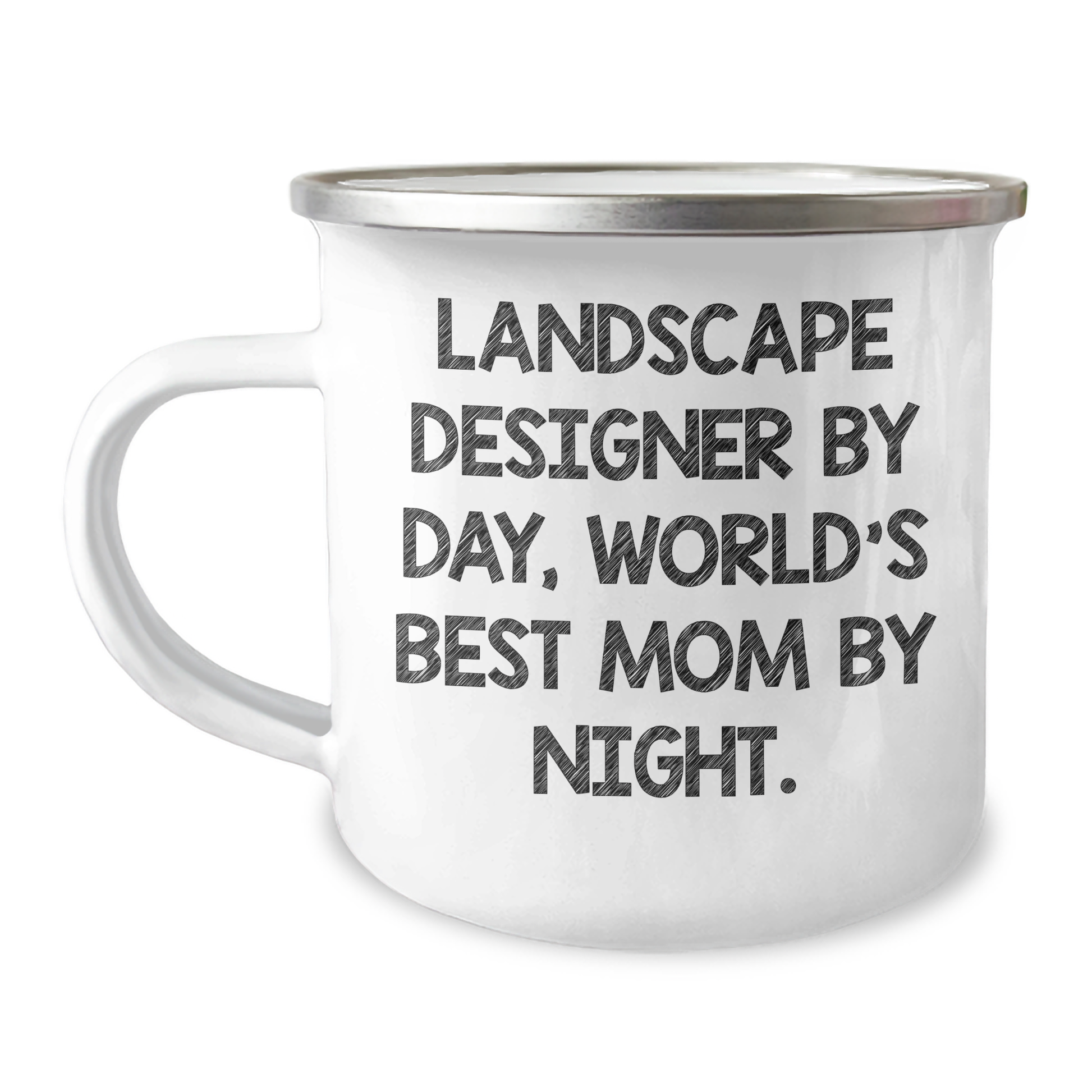 Landscape Designer Gifts, Funny Camping Mug for Men, Women, or Friends from Mom, 'Landscape Designer By Day, World's Best Mom By Night.' - Image 1