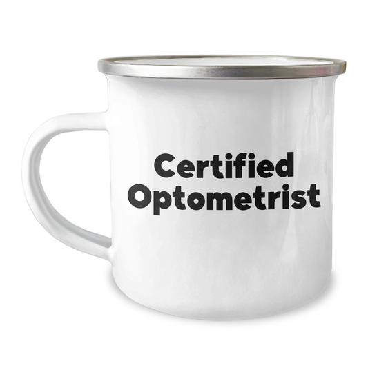 Funny Optometrist Gifts from Friends for Graduation - Camping Mug Quote: 'I'm not a morning person, but...' - Image 1