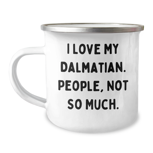 Dalmatian Dog Lovers Funny Camping Mug Gifts from Friends for Men, Unique Father's Day Present Ideas - Image 1